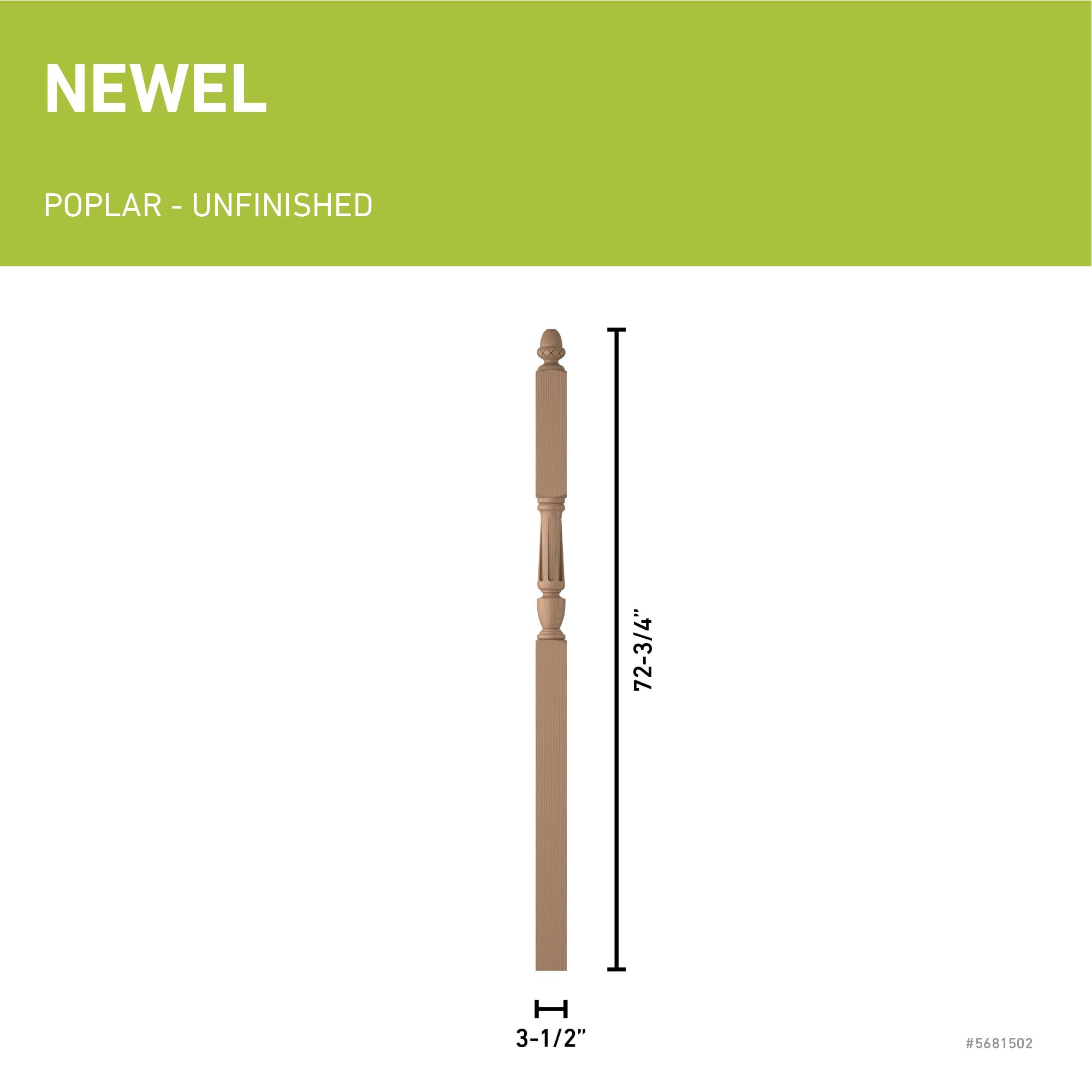 L.J. Smith Stair Systems LJF-3046-P Interior-Stairpart-Newel-Posts - View #3