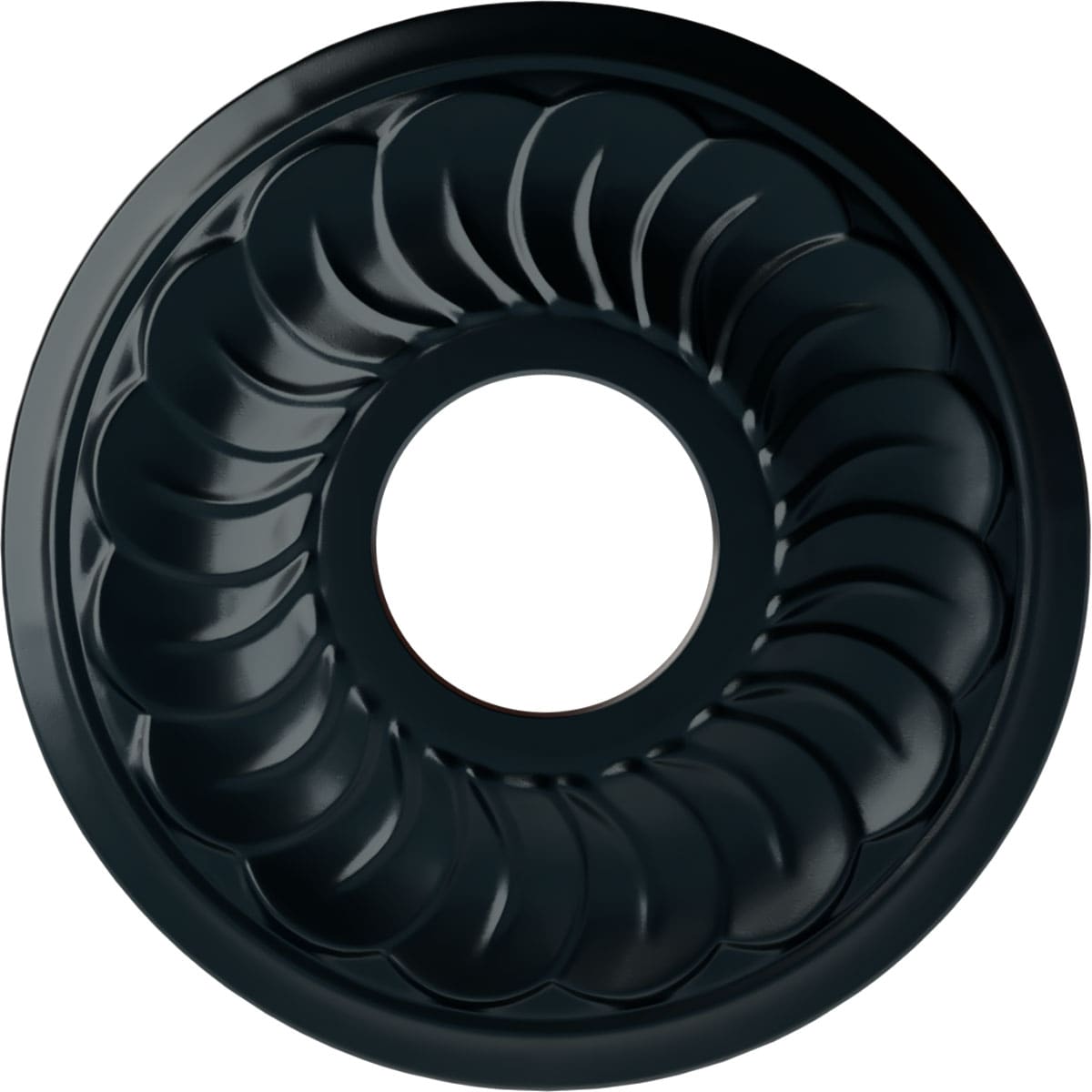 Ekena Millwork CM11BLNSF Blackthorn 11.75-in W x 11.75-in L Painted Night Shade Polyurethane Whole Ceiling Medallion