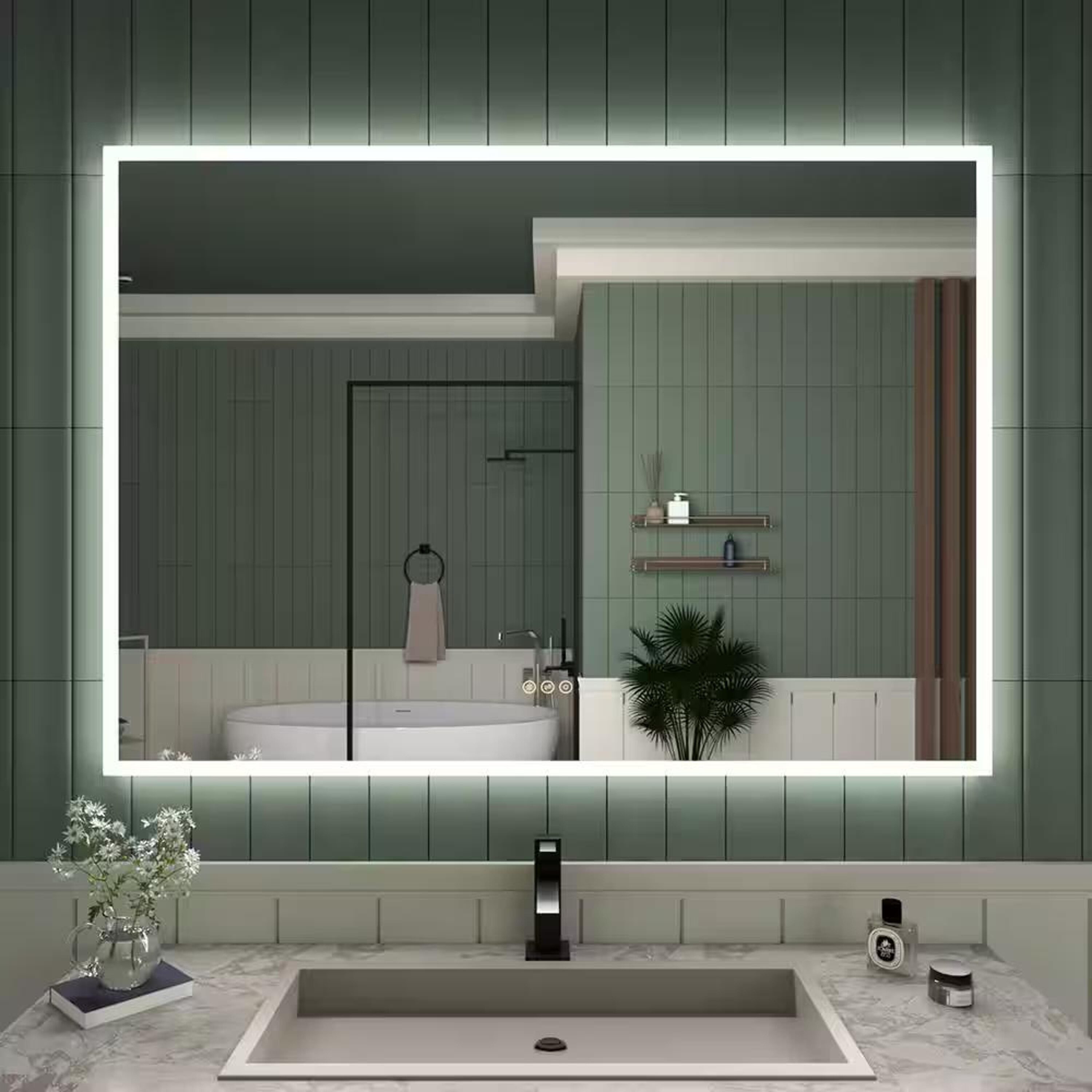 Bayfeve BFKF-4836C4-MIR Framed-Bath-Mirrors - View #2