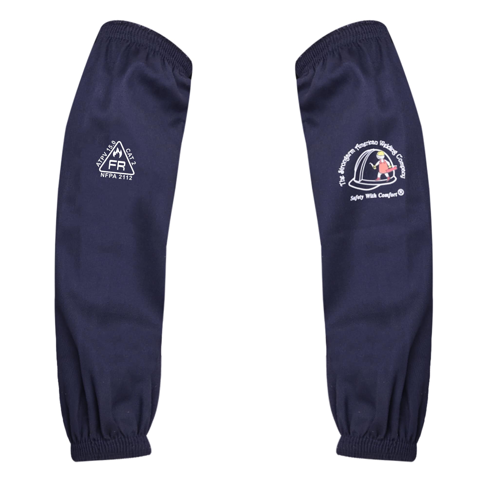 Strongarm American Welding Co. Strongarm FR Cotton Welding Sleeves 18in Blue Closed Elastic 1 Pair
