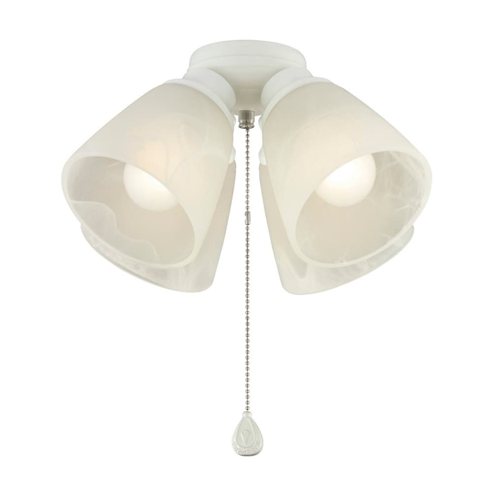 10-in 4-Light White LED Ceiling Fan Light Kit | - Harbor Breeze 40420