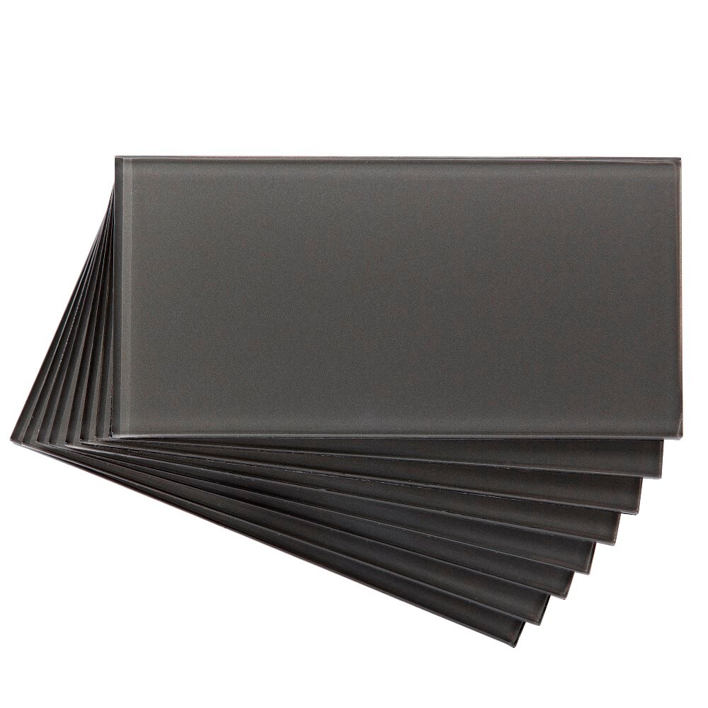 Aspect Glass Peel And Stick 3-in X 6-in Leather Backsplash Panels In ...