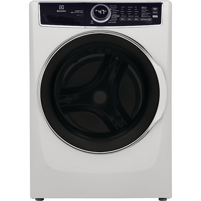 Electrolux SmartBoost 4.5-cu ft High Efficiency Stackable Steam Cycle  Front-Load Washer (White) ENERGY STAR in the Front-Load Washers department  at Lowes.com