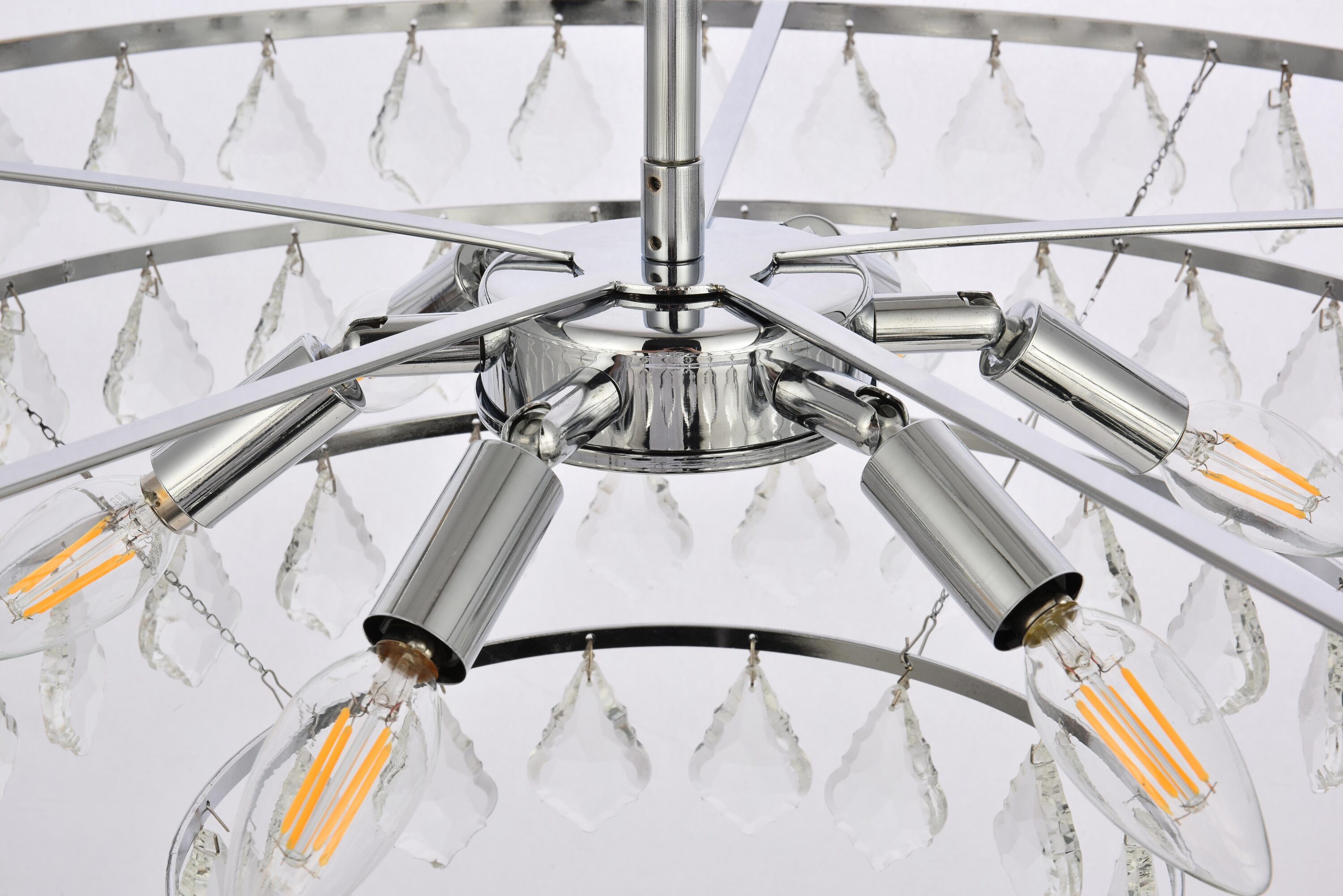 Ella 24'' Chrome Crystal Pendant Light