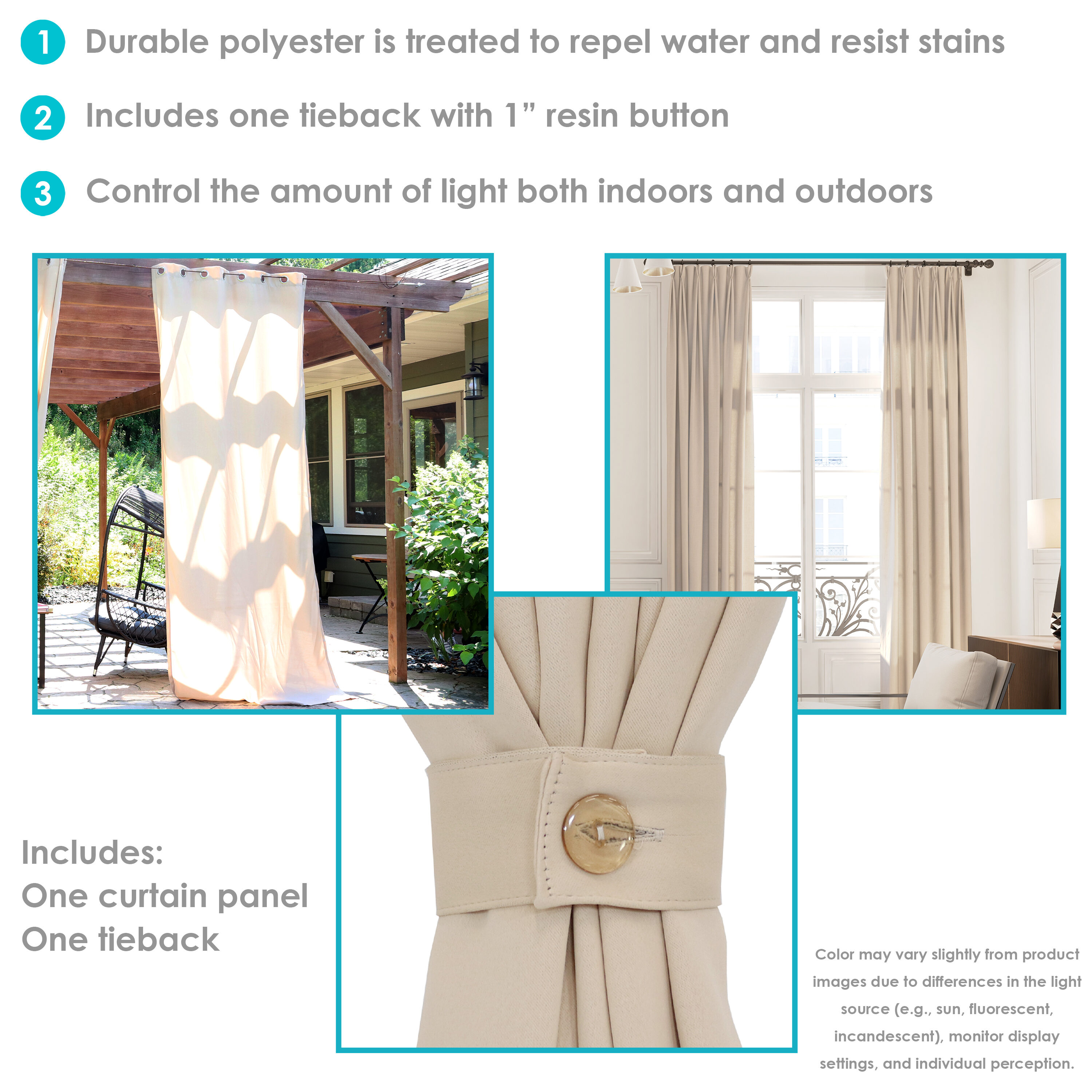 Sunnydaze Decor SNR-450 curtains - View #5