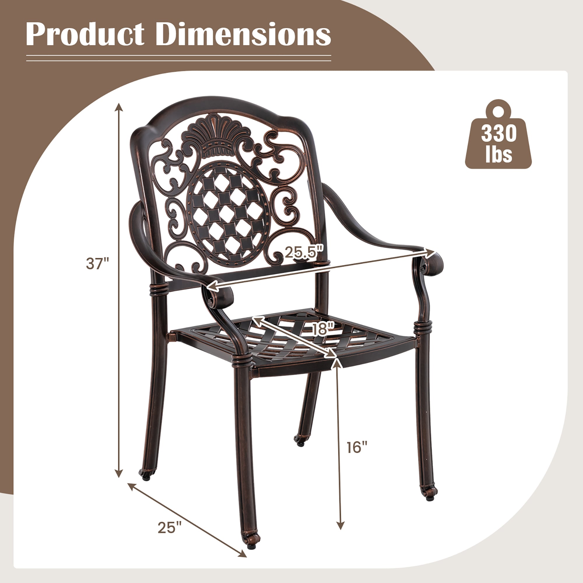 Costway HCST01180 Patio-Chairs - View #2