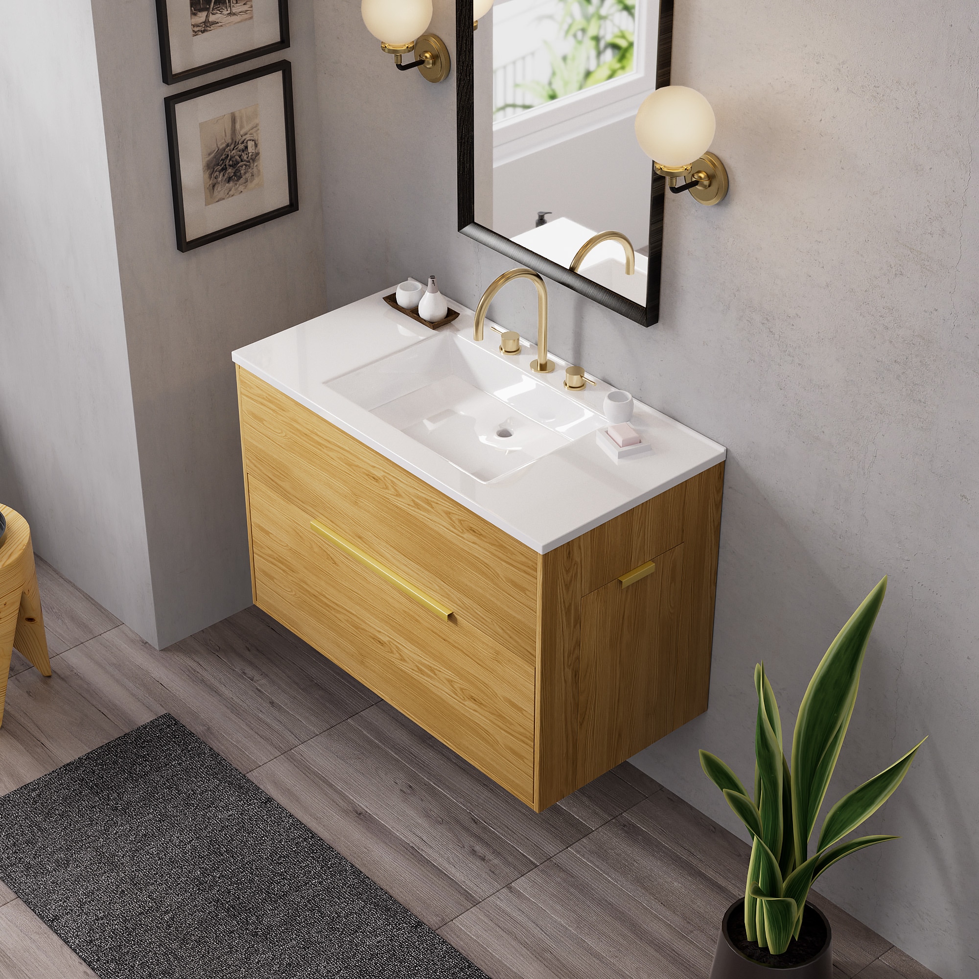 JEAREY JE-12JDP-GRAY Bath-Vanity-Combo - View #5
