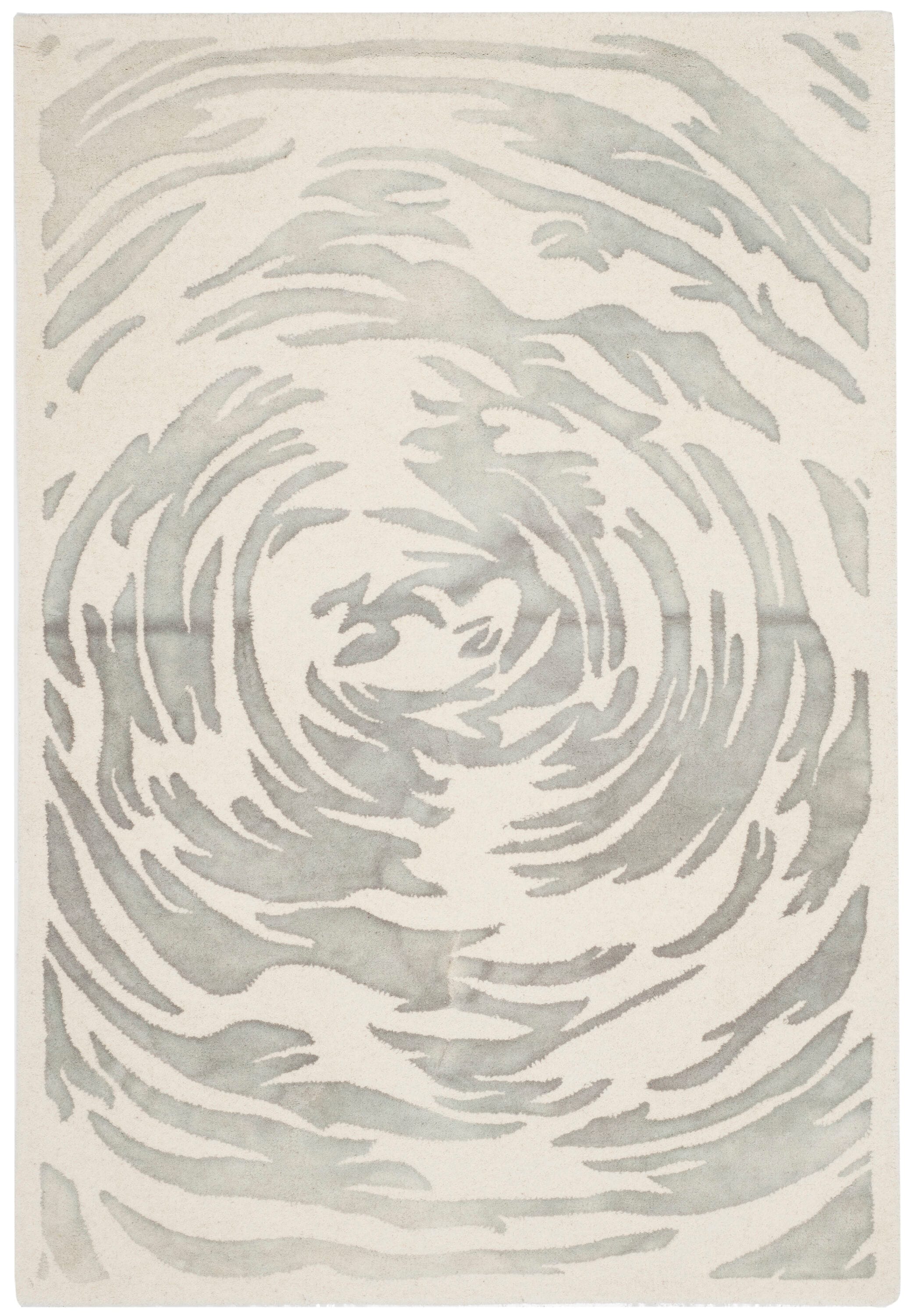 Elegance Reversible Hand-Tufted Wool Area Rug in Gray - 3' x 5'