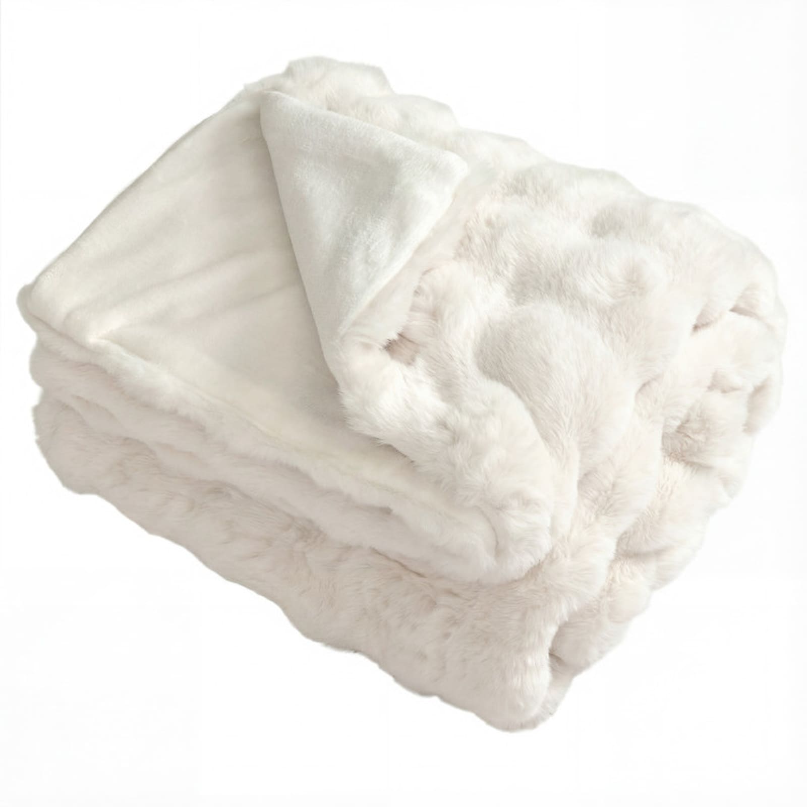 SUGIFT Faux Rabbit Fur Throw Blanket 60-in by 80-in with 620-GSM Plush Pile OEKO-TEX Certified for Twin Bed and Armchair #LW038SUGHY713