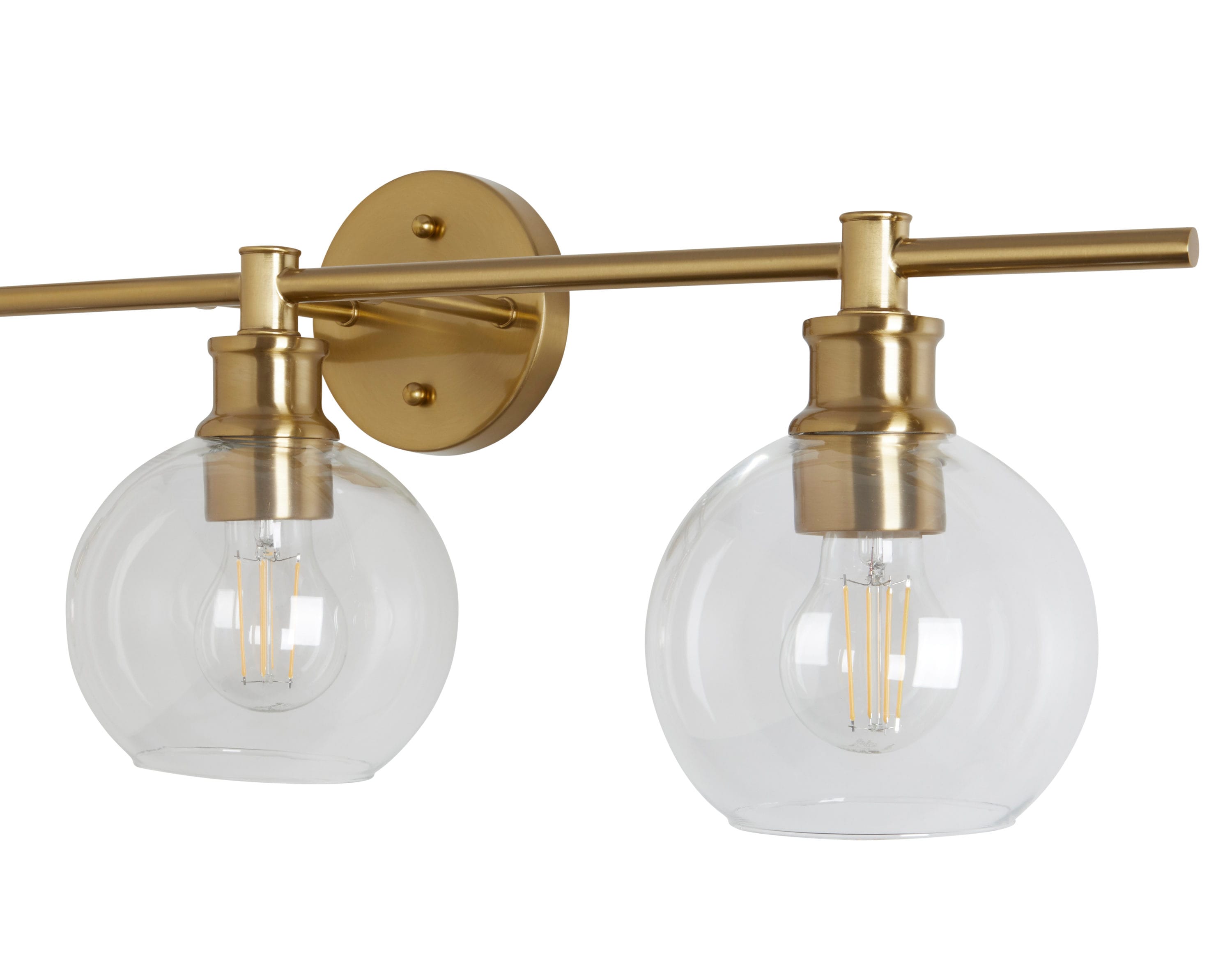 Bennett Lighting Orion 28.2-in 3-Light Brass Led; Farmhouse Vanity ...