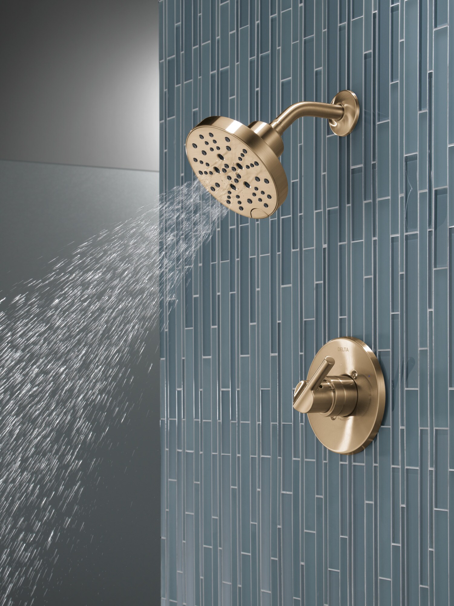 Champagne Bronze Multi-Function Wall Mounted Shower Faucet Set