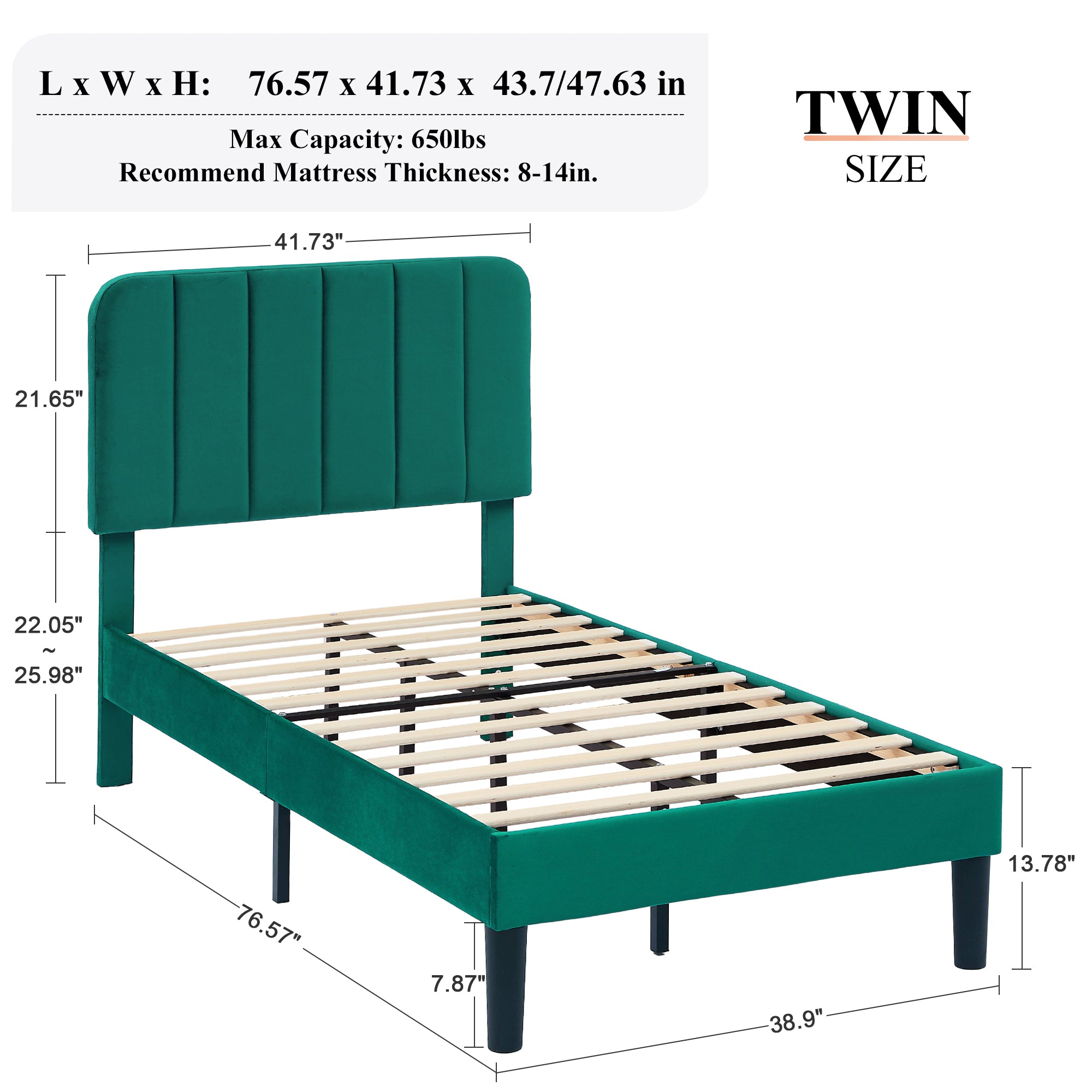 Vecelo LOE-CY-TB01-DGRN beds - View #3