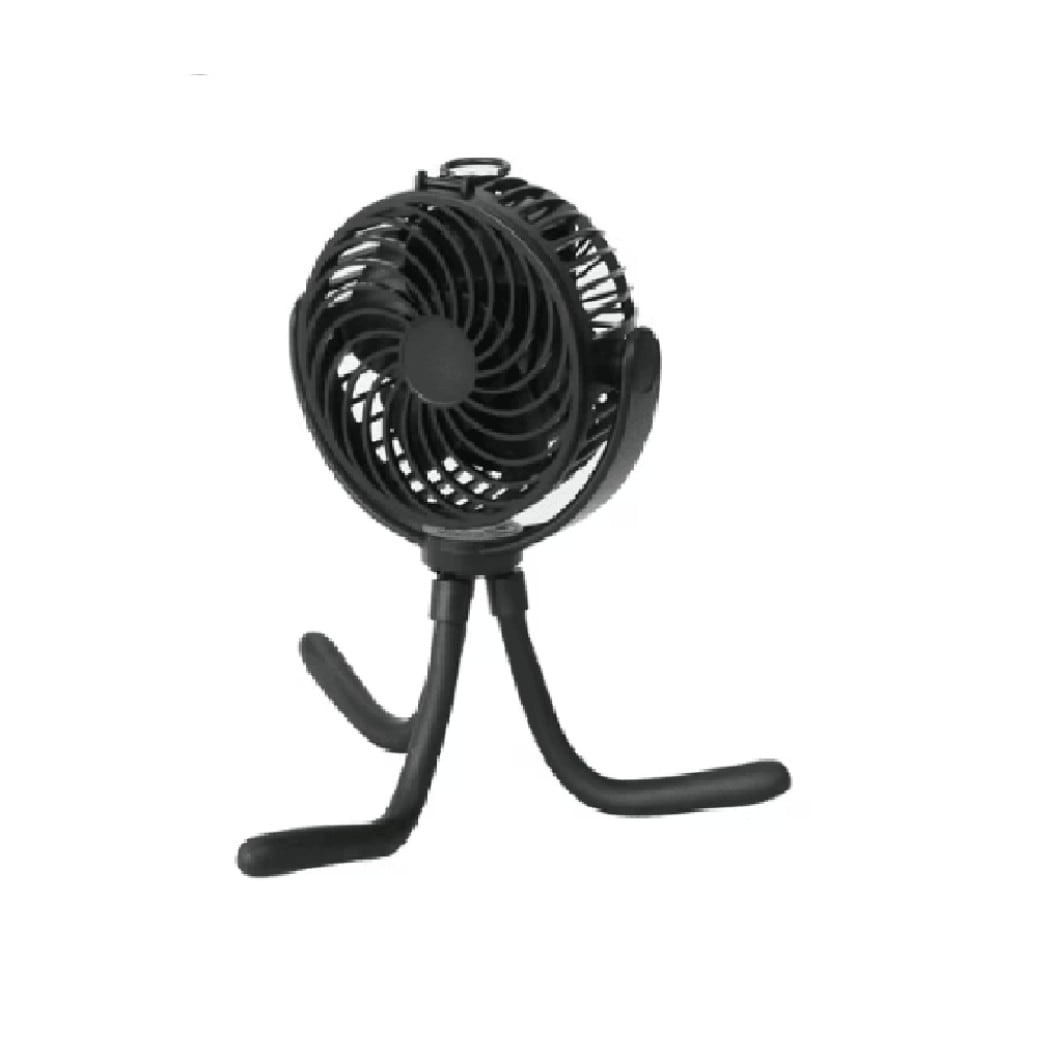 Siavonce XH7X3VL6 4-in 5 -Volt Indoor Black Personal Fan Battery Included Charger Included