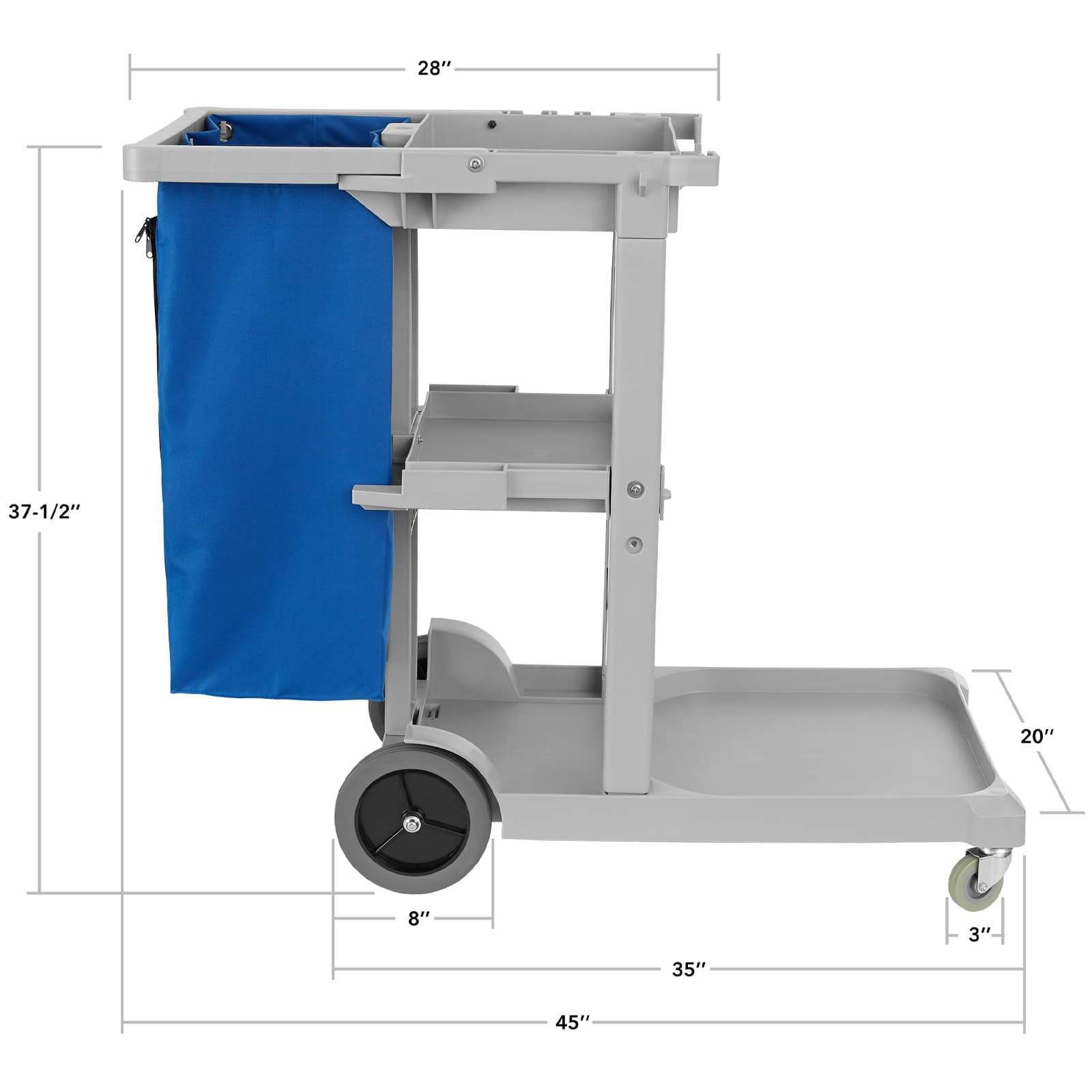Dryser JAN-CRT-443-GRAY Janitorial-Carts - View #6