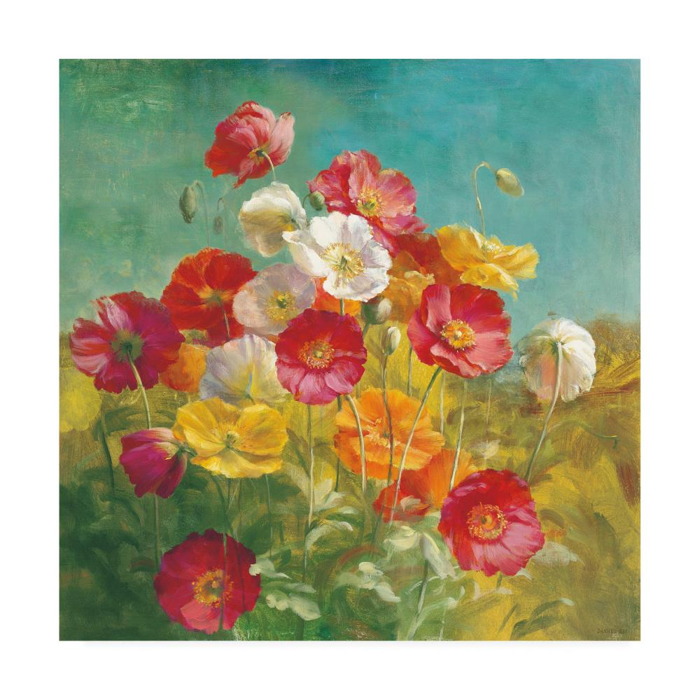 Trademark Fine Art Framed 18-in H x 18-in W Floral Print on Canvas