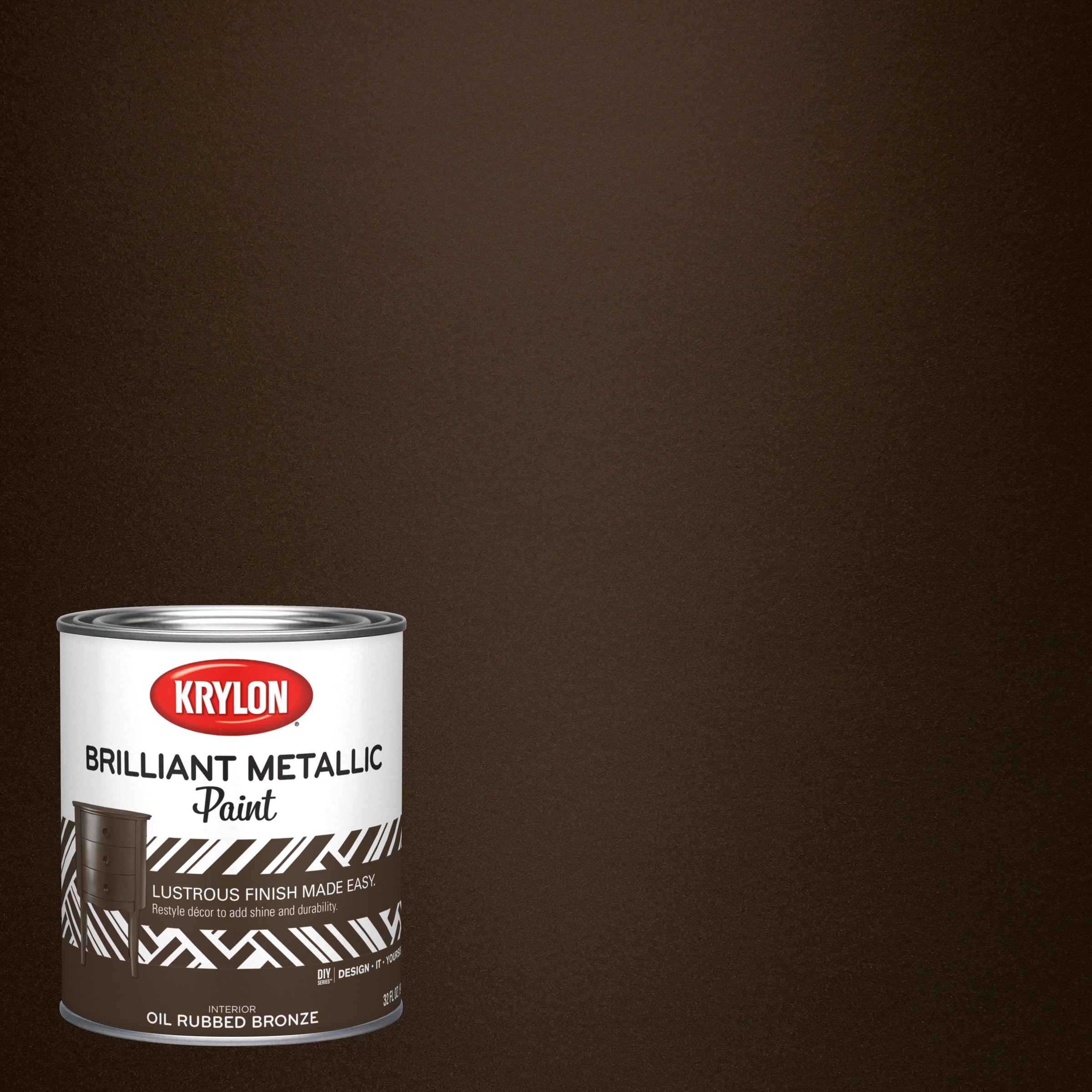 Krylon Oil Rubbed Bronze Latex Metallic Paint (1-quart) in the Craft Paint  department at