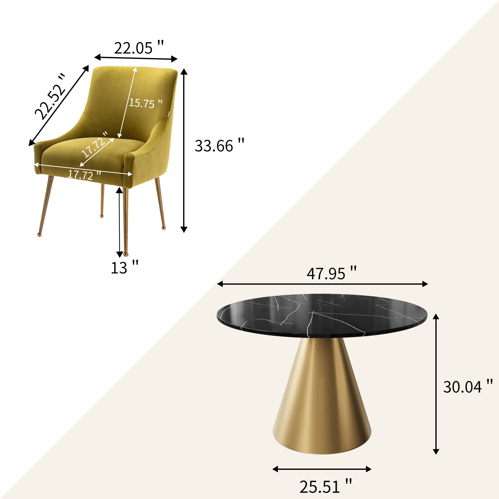 Clihome CL-RT3-BBKBG700GR Dining-Sets - View #5