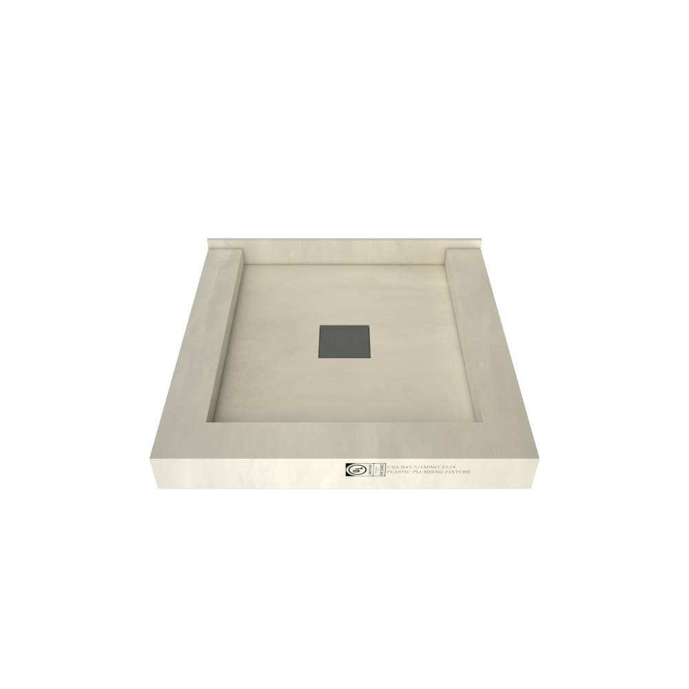 Tile Redi WD4242CDT-PVC 42-in W x 42-in L x 5.75-in H Made For Tile Square Shower Pan Base (Center Drain)