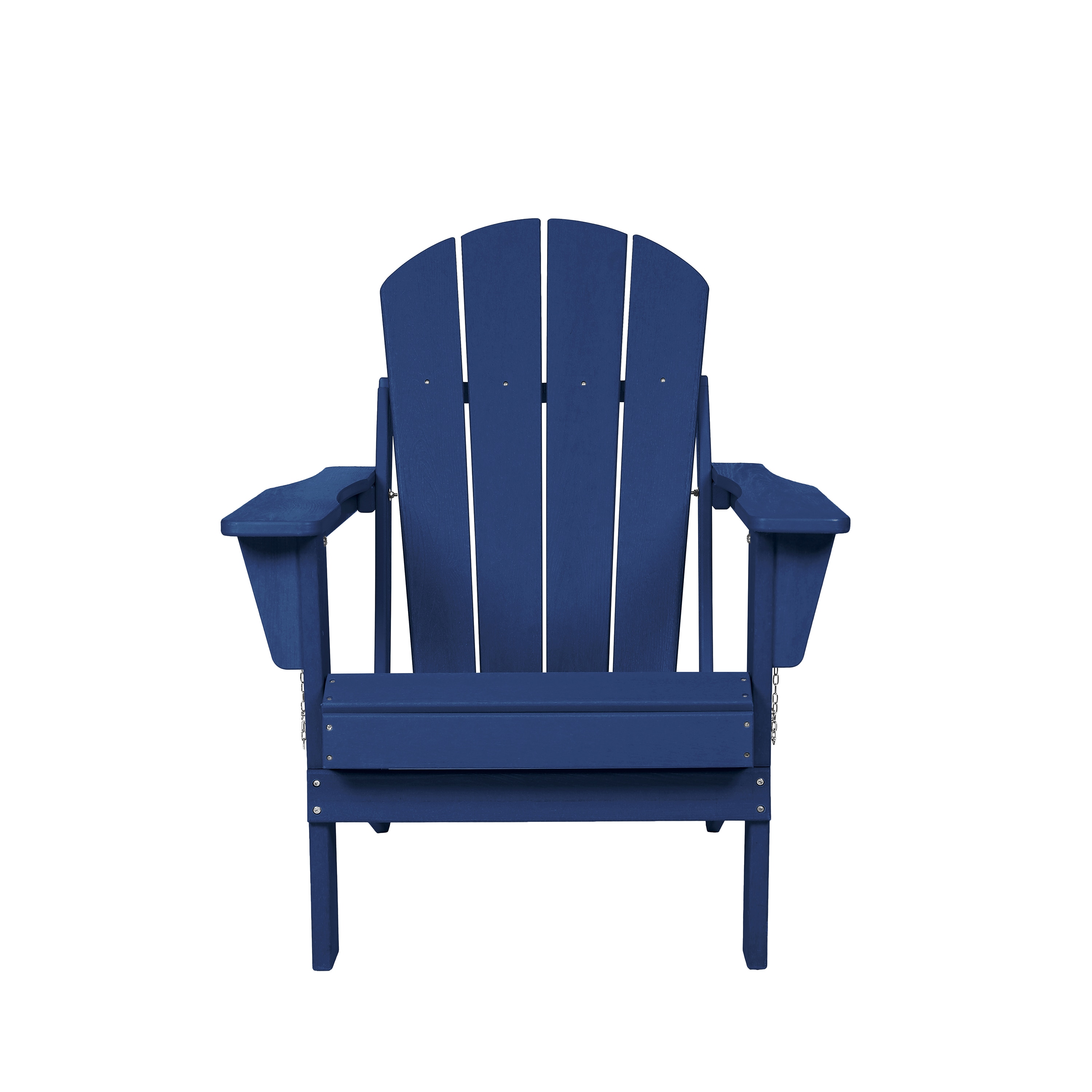 AHIOU HOME ZAAHG-P253596AC Macon Blue HDPE Frame Stationary Adirondack Chair with Slat Seat