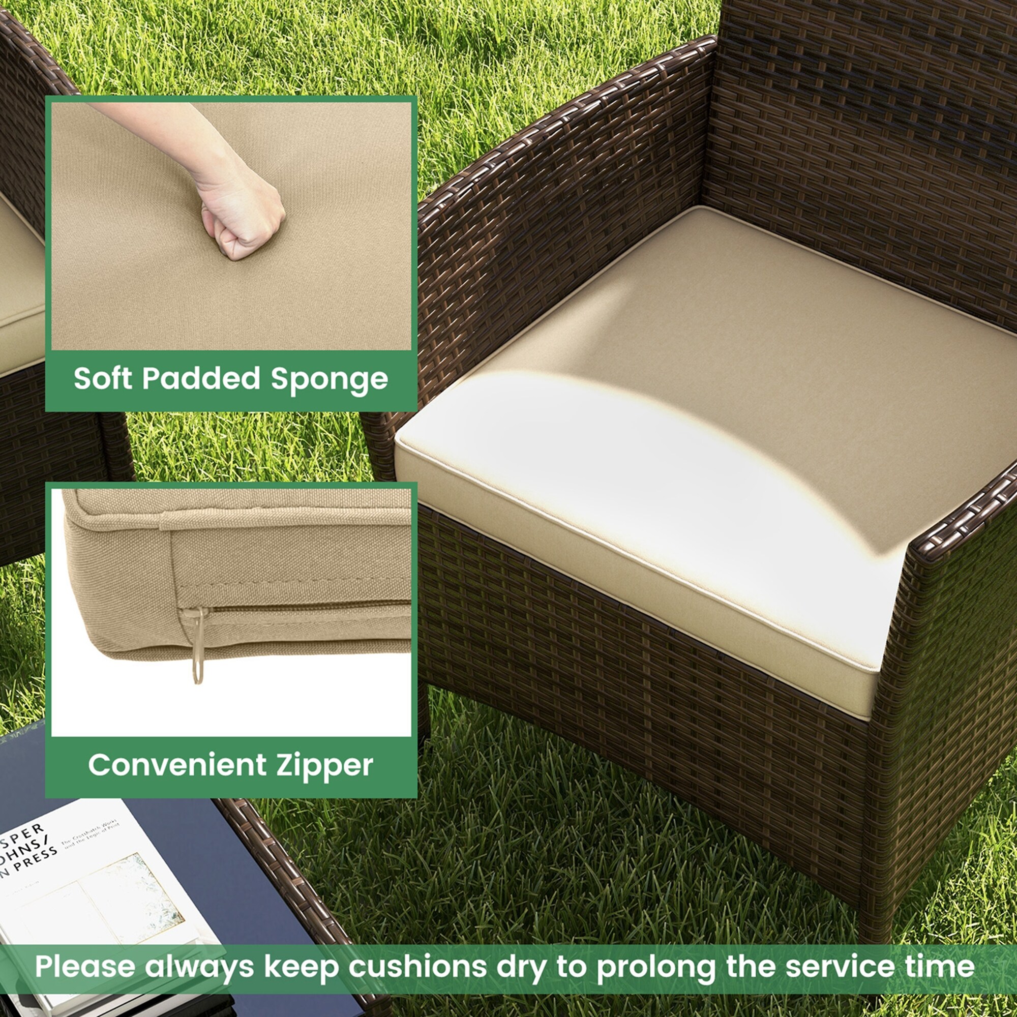Costway HCST01007 Patio-Conversation-Sets - View #6