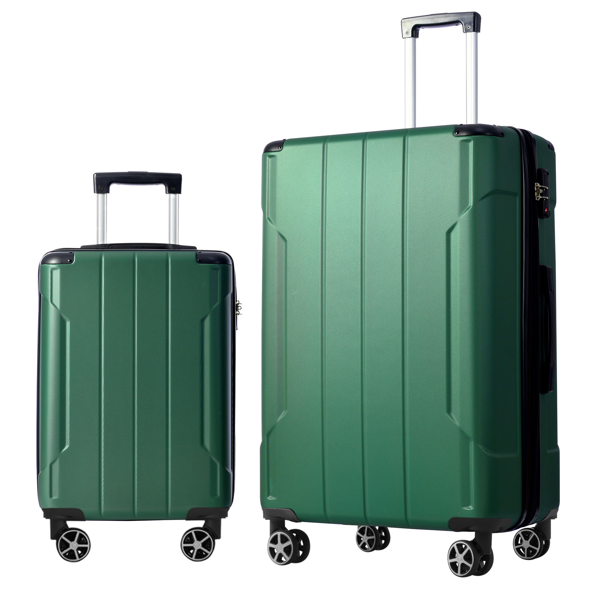 Bybafun YD9500011 29.5" X 18,5""X 11.6" Green Plastic Hardshell Suitcase set 2 -Bag