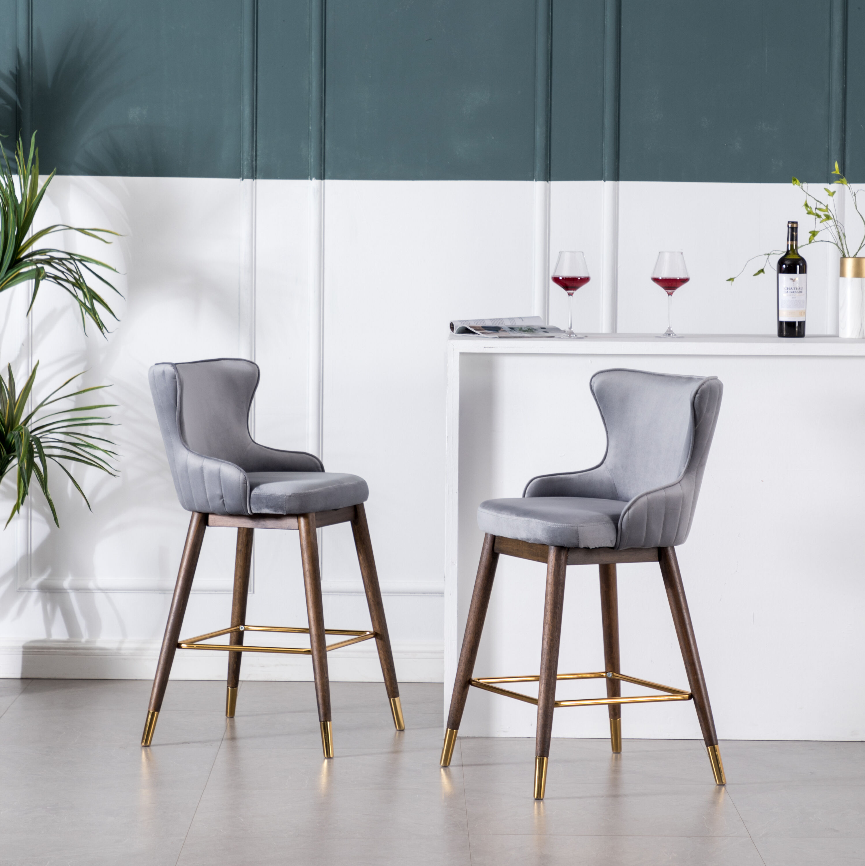 Roundhill Furniture PC311GY stools - View #4