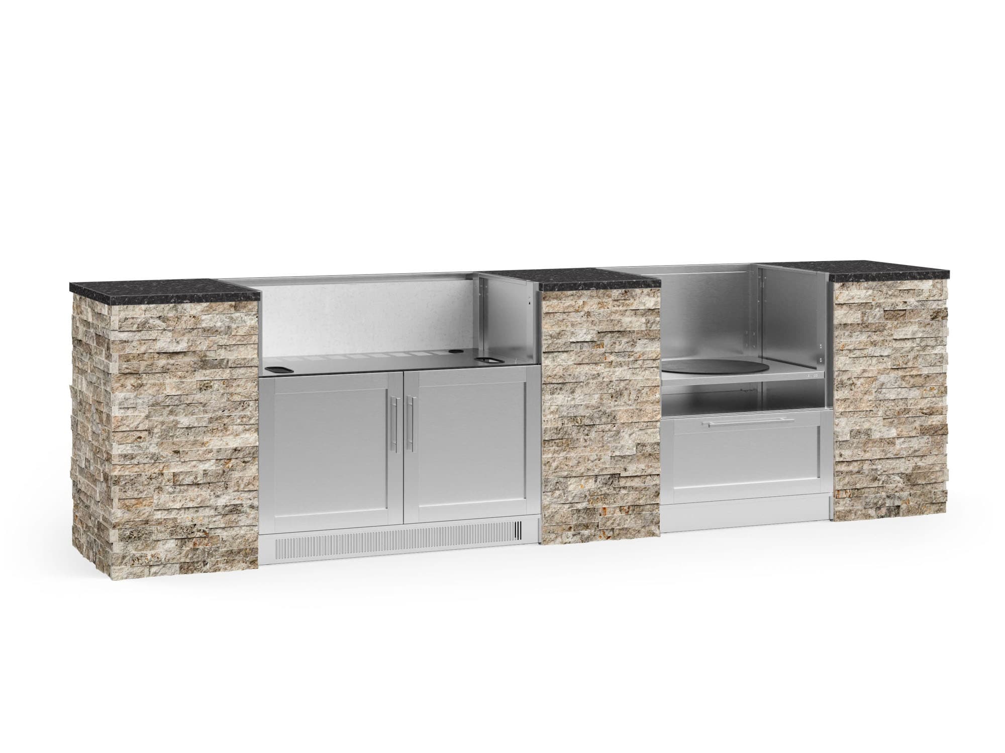 NewAge Products 69037 Signature Series Stainless Steel 9 -Piece 125.16-in W x 25.5-in D x 37-in H Modular Outdoor Kitchen Set