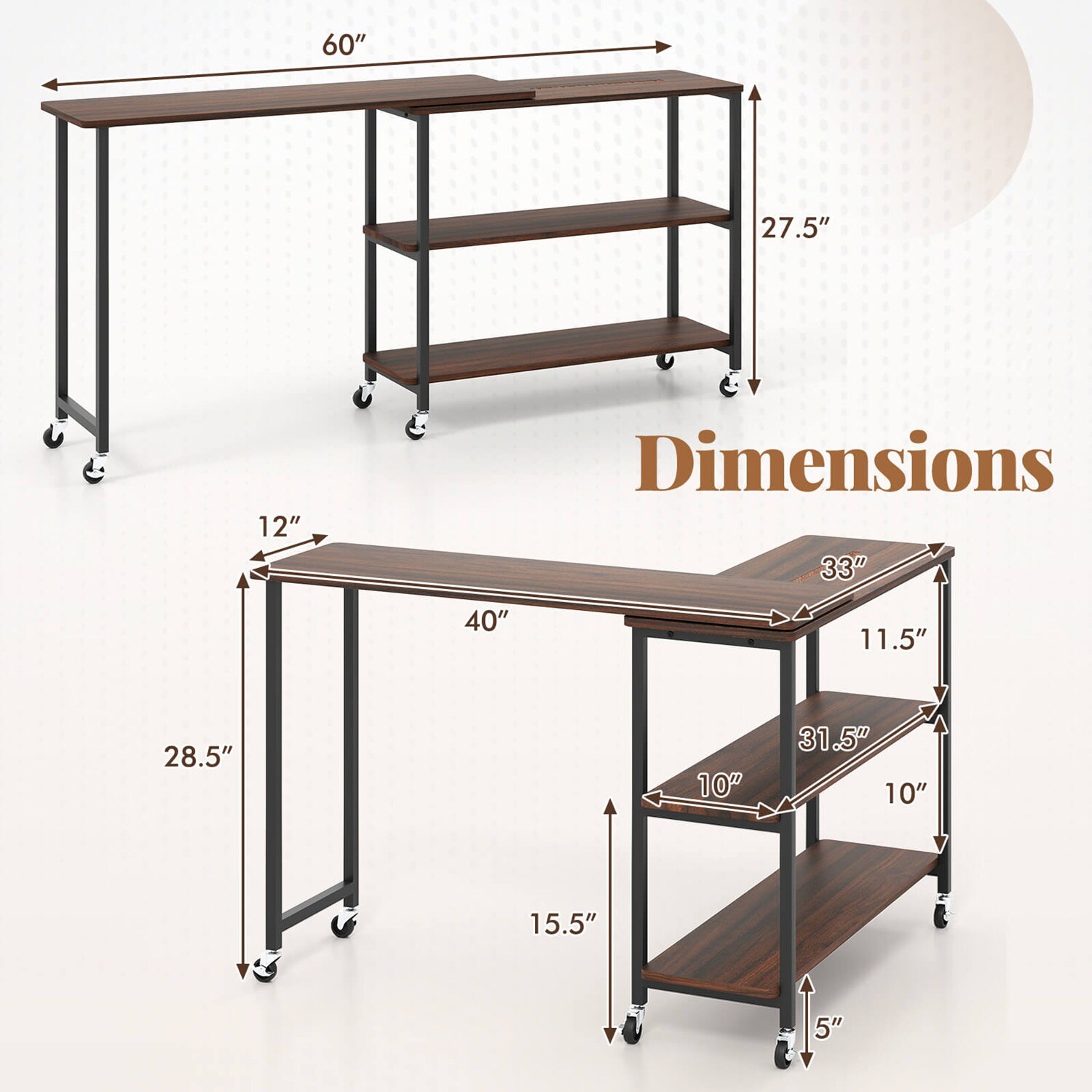 Costway CSHY004734 desks - View #3