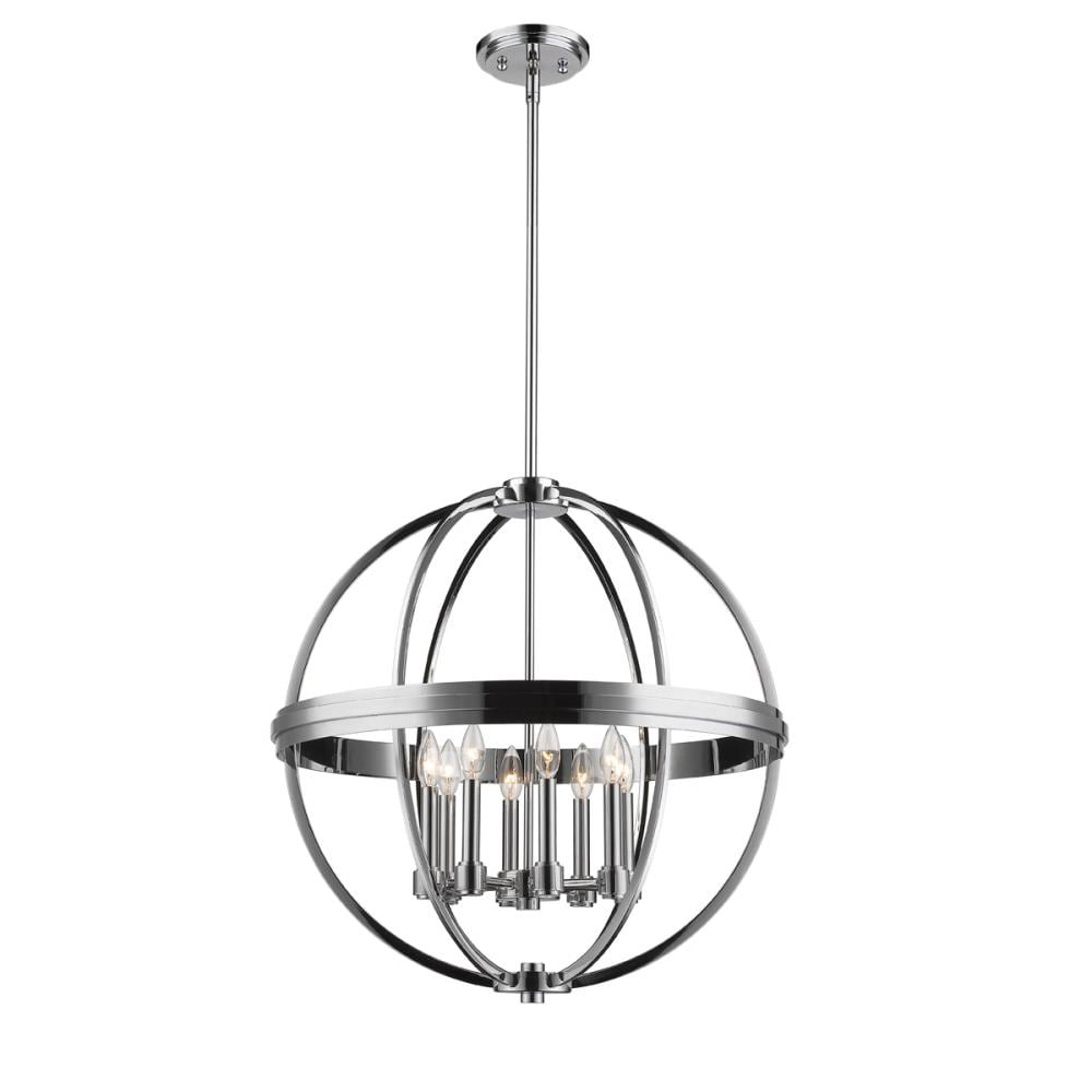 ARTCRAFT AC10698CH Roxbury 8-Light Chrome Transitional Dry rated Chandelier