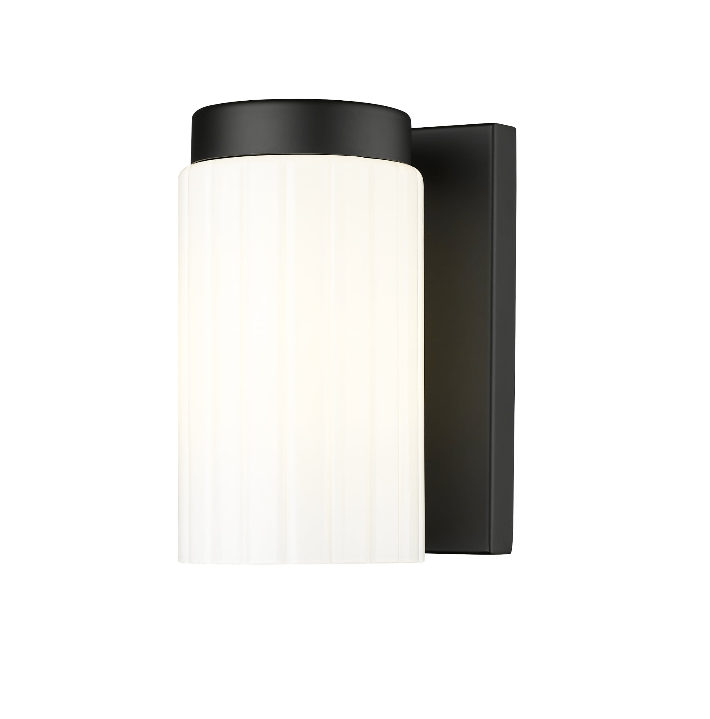Z-Lite 746-1S-MB Burk 4.25-in W 1 -Light Matte Black Transitional Wall Sconce