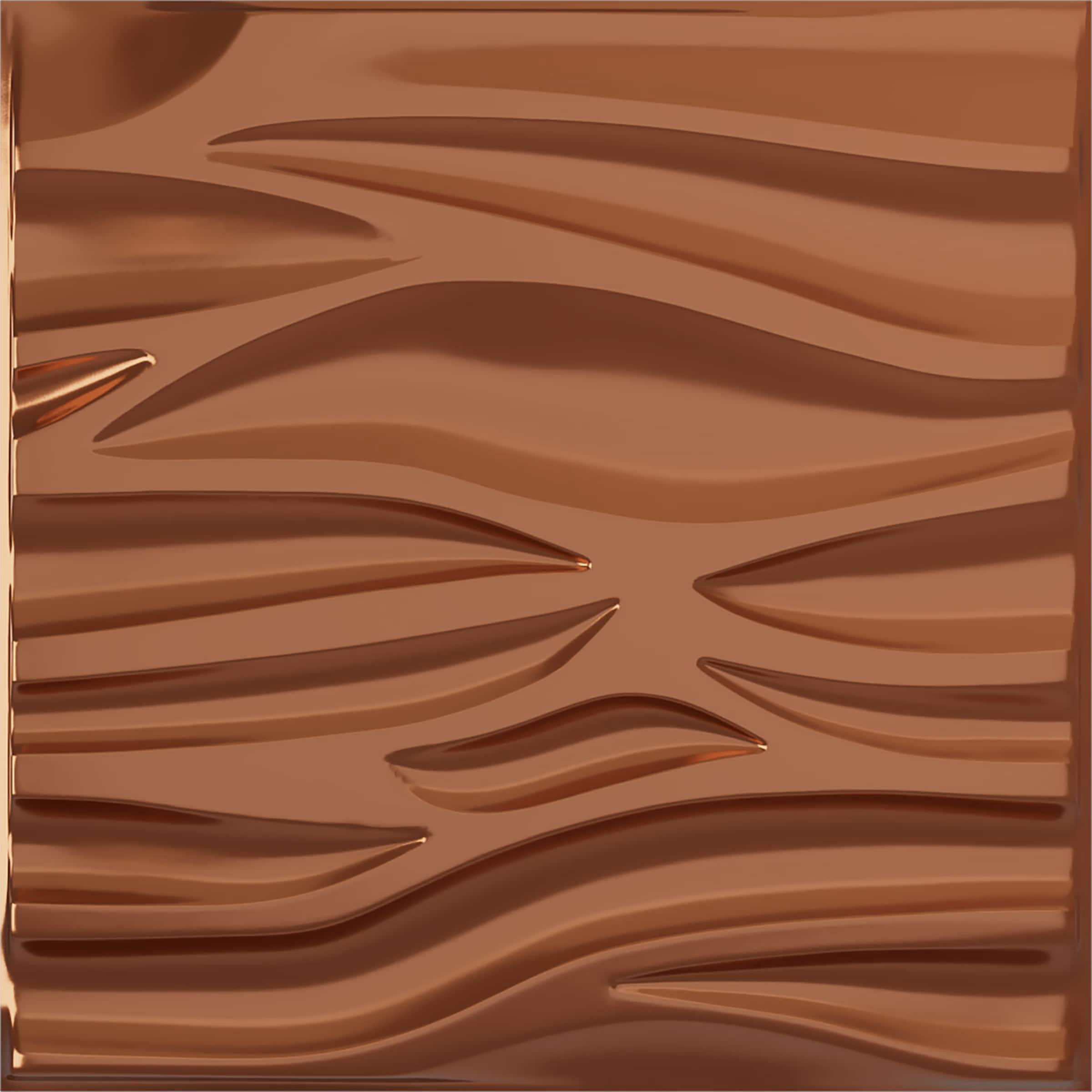 Ekena Millwork WP20X20SRBCO 19-5/8-in x 19-5/8-in Embossed Paintable/Stainable Copper PVC Wall Panel (