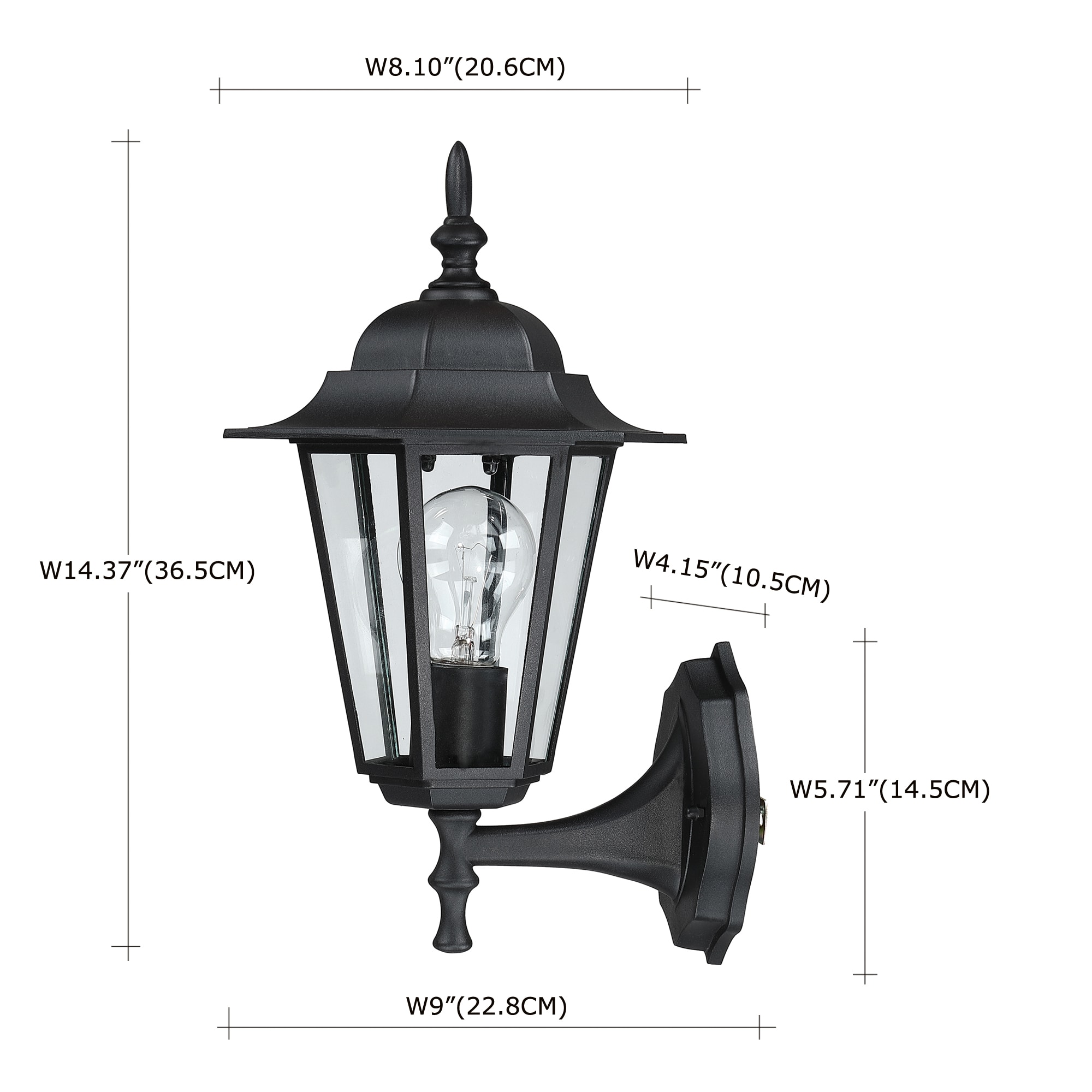 Hukoro 2FL17332-BK Outdoor-Wall-Lighting - View #2