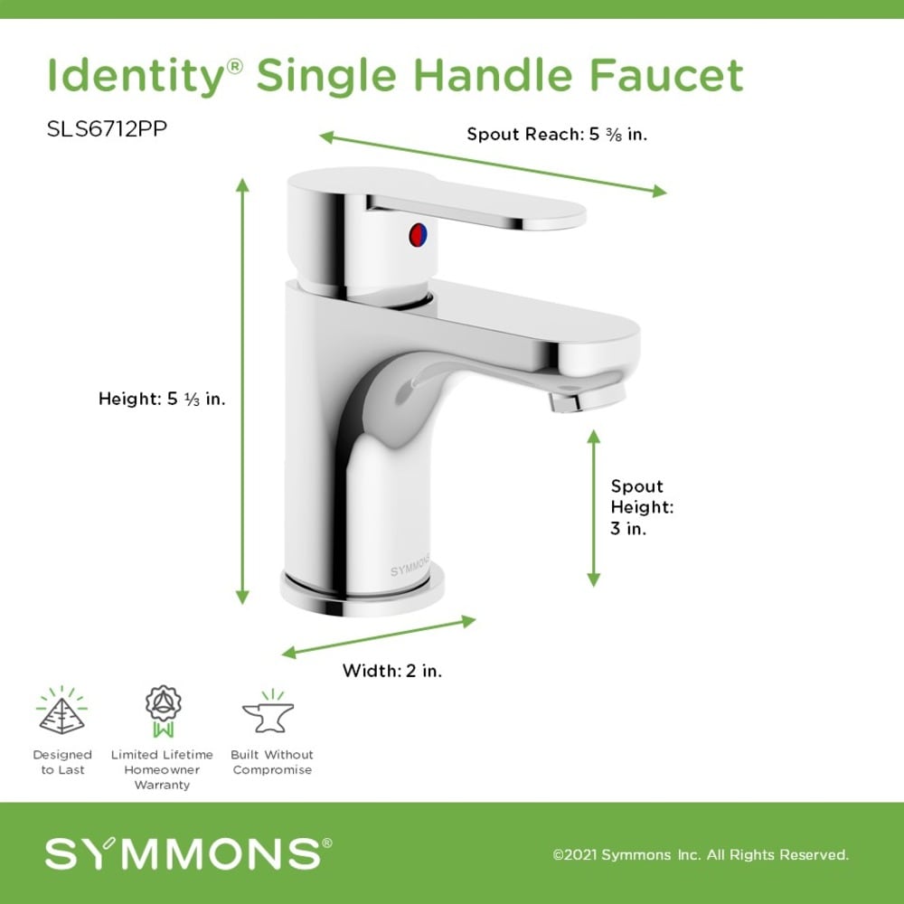 Polished Chrome Single-Handle Bathroom Faucet with Push Pop Drain