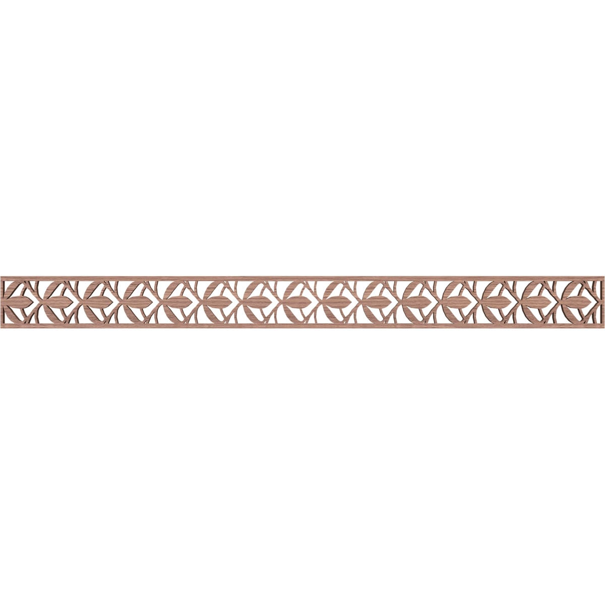 Ekena Millwork MLDB04X46SALWA Salem Fretwork Flat Trim 4-in x 3.87-ft Walnut Brown Unfinished 2157418 Pierced Wall Panel Moulding
