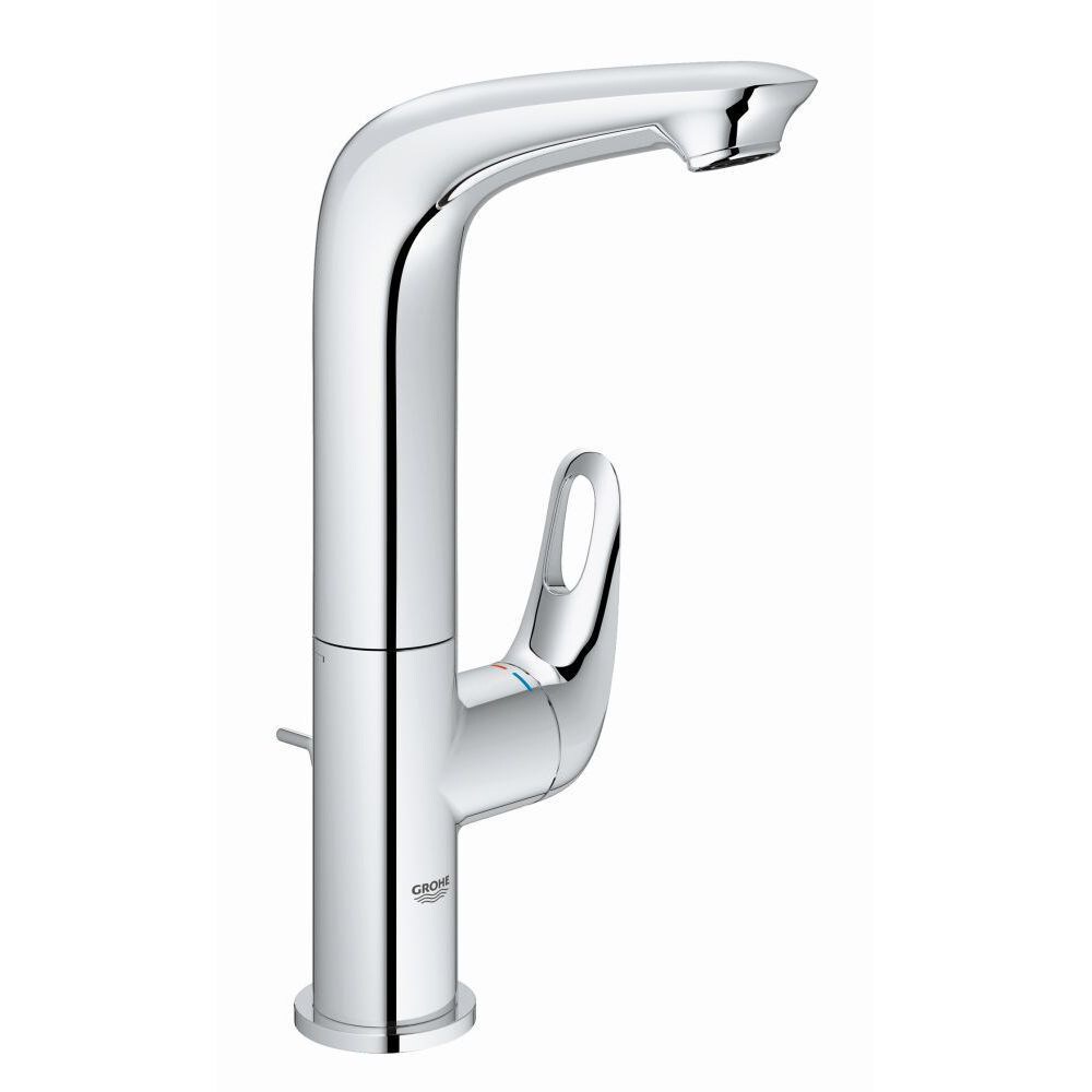 GROHE Eurostyle Chrome 1-Handle Single Hole WaterSense Bathroom Sink ...