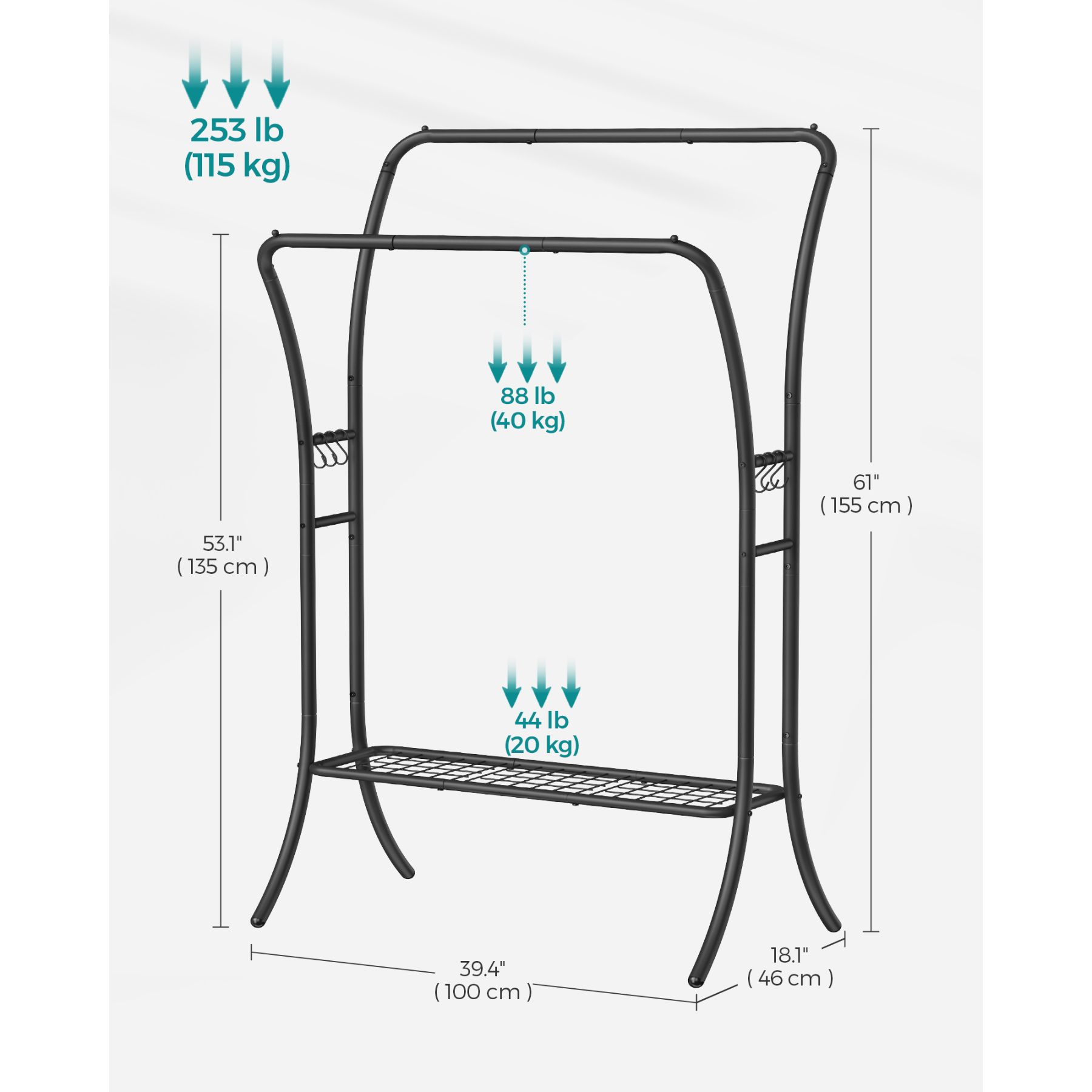 Slickblue D-SM-10B901RSHU Garment-Racks - View #3