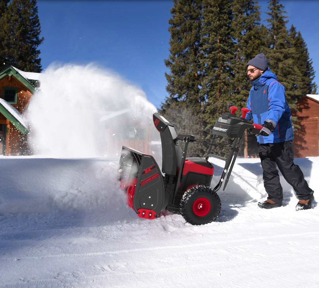 PowerSmart 80-volt 24-in Two-stage Self-propelled Battery Snow Blower 6 ...