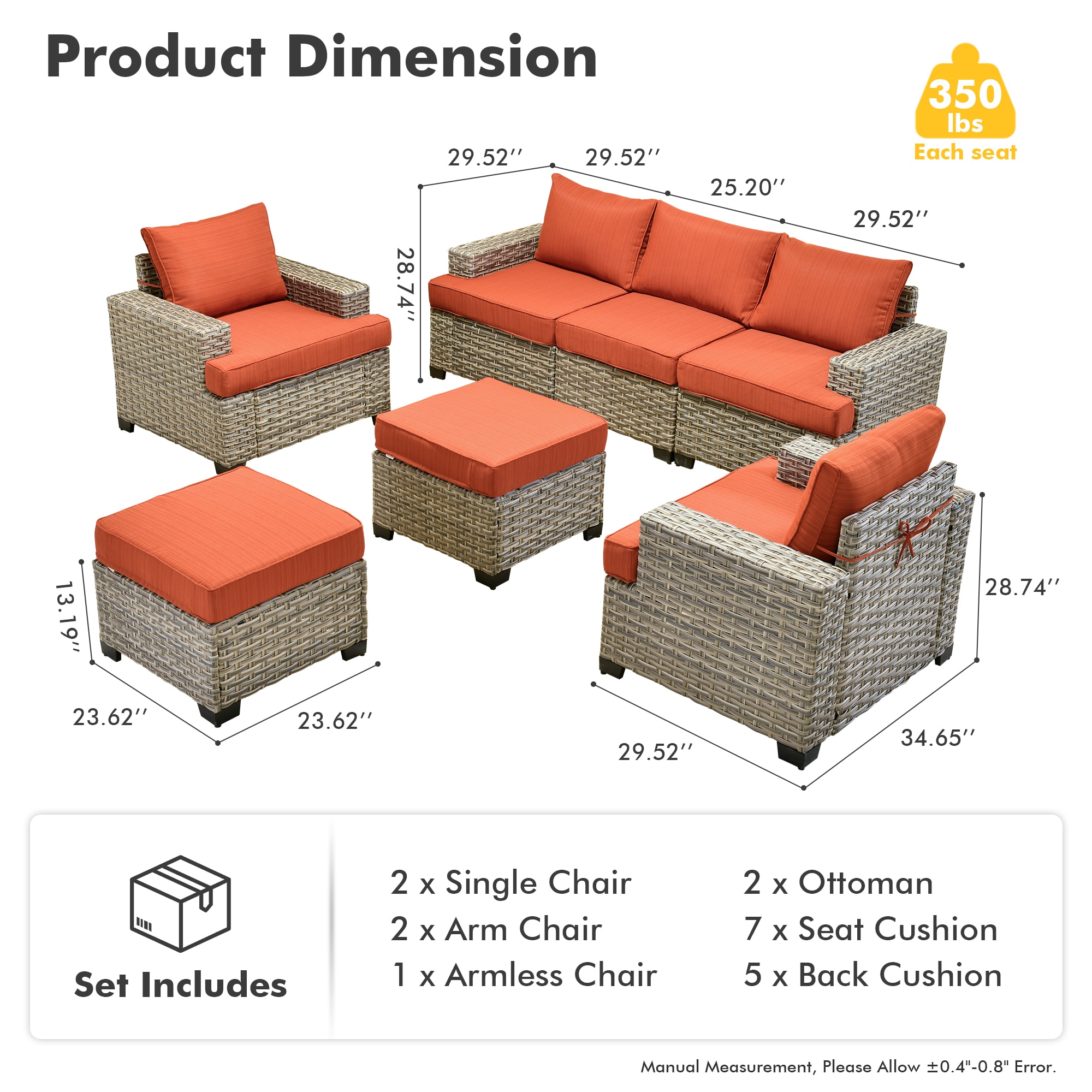 Ovios TS807 Patio-Conversation-Sets - View #7