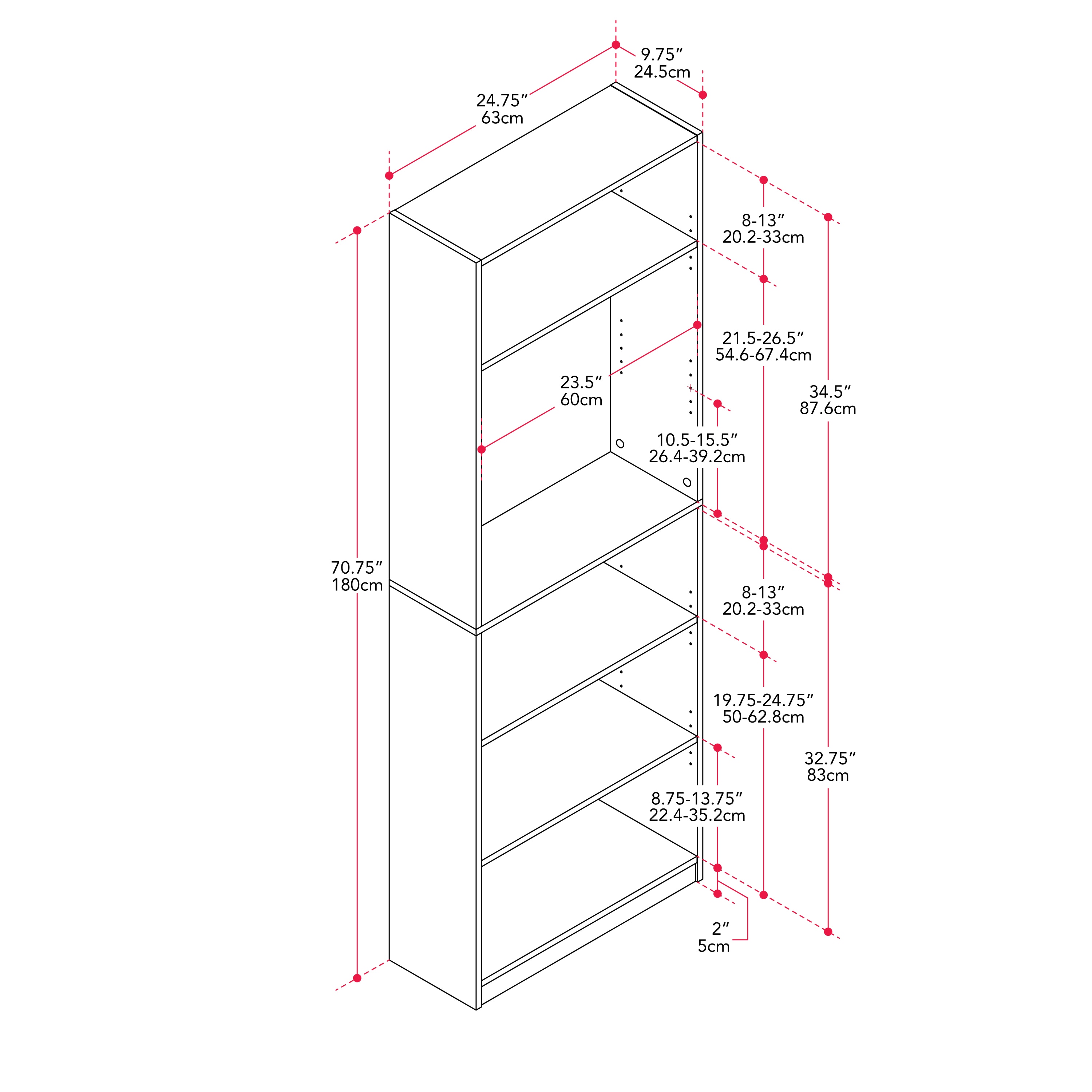 CorLiving BVLOU377B bookcases - View #8