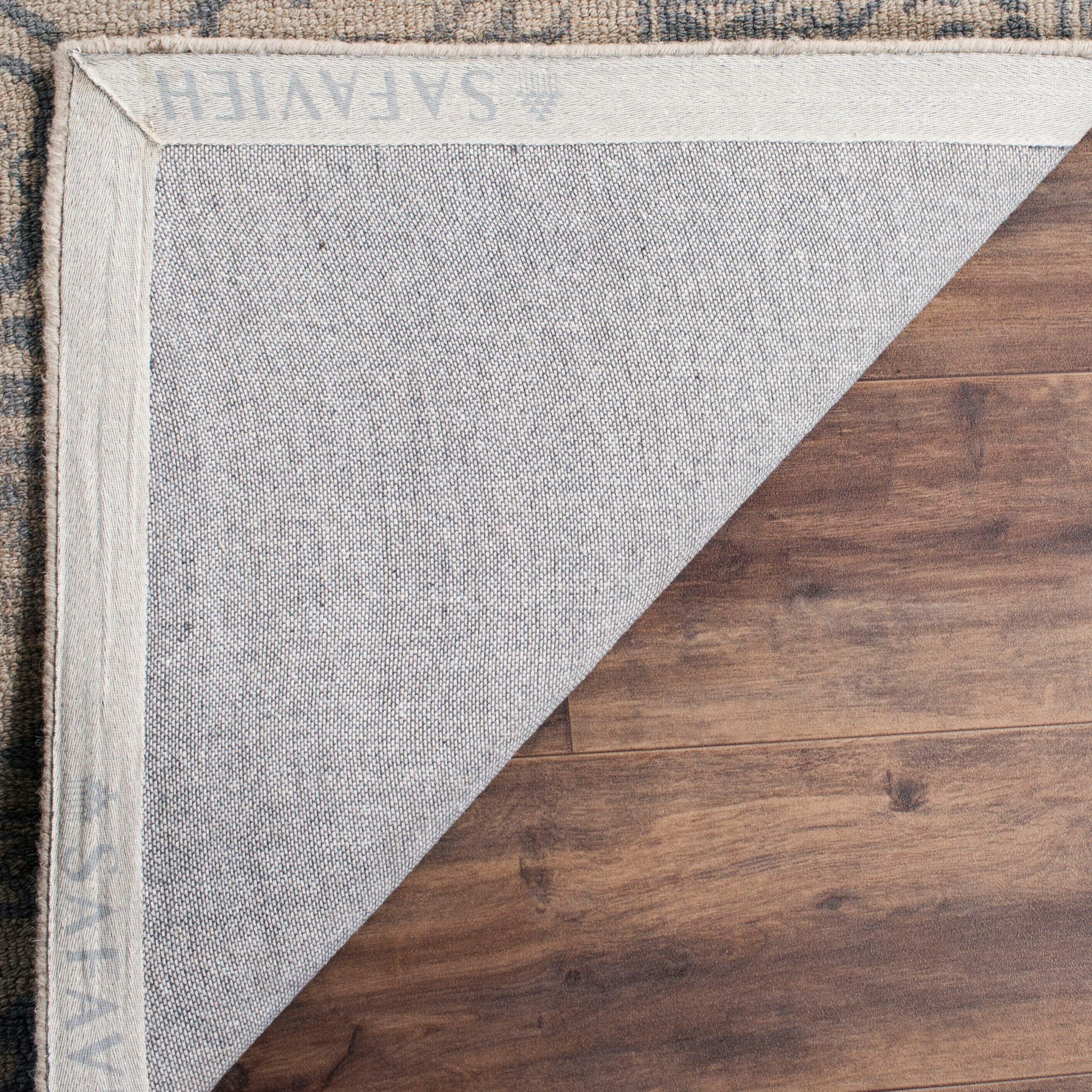Handmade Blue and Grey Wool Rectangular Accent Rug, 2' x 3'