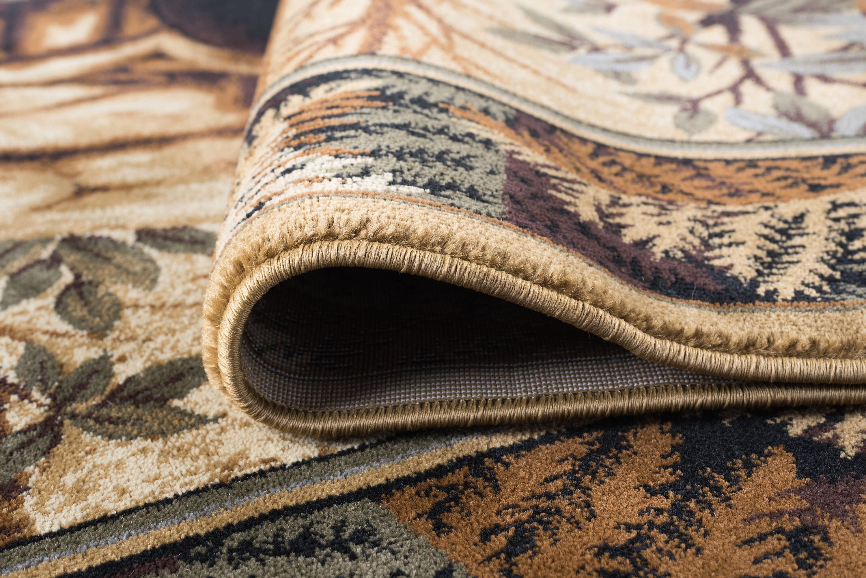 Nature's Haven Black Spot 2'x3' Synthetic Reversible Rug