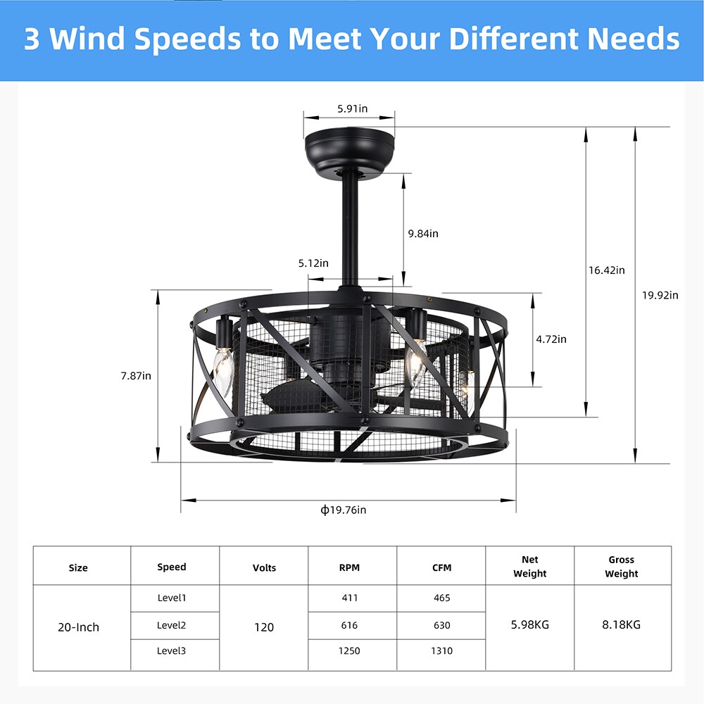 Topcraft TCCF28BK Ceiling-Fans - View #10