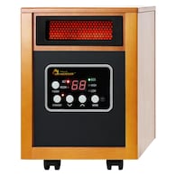 Up to 1500-Watt Infrared Quartz Cabinet Indoor Electric Space Heater with Thermostat and Remote Included