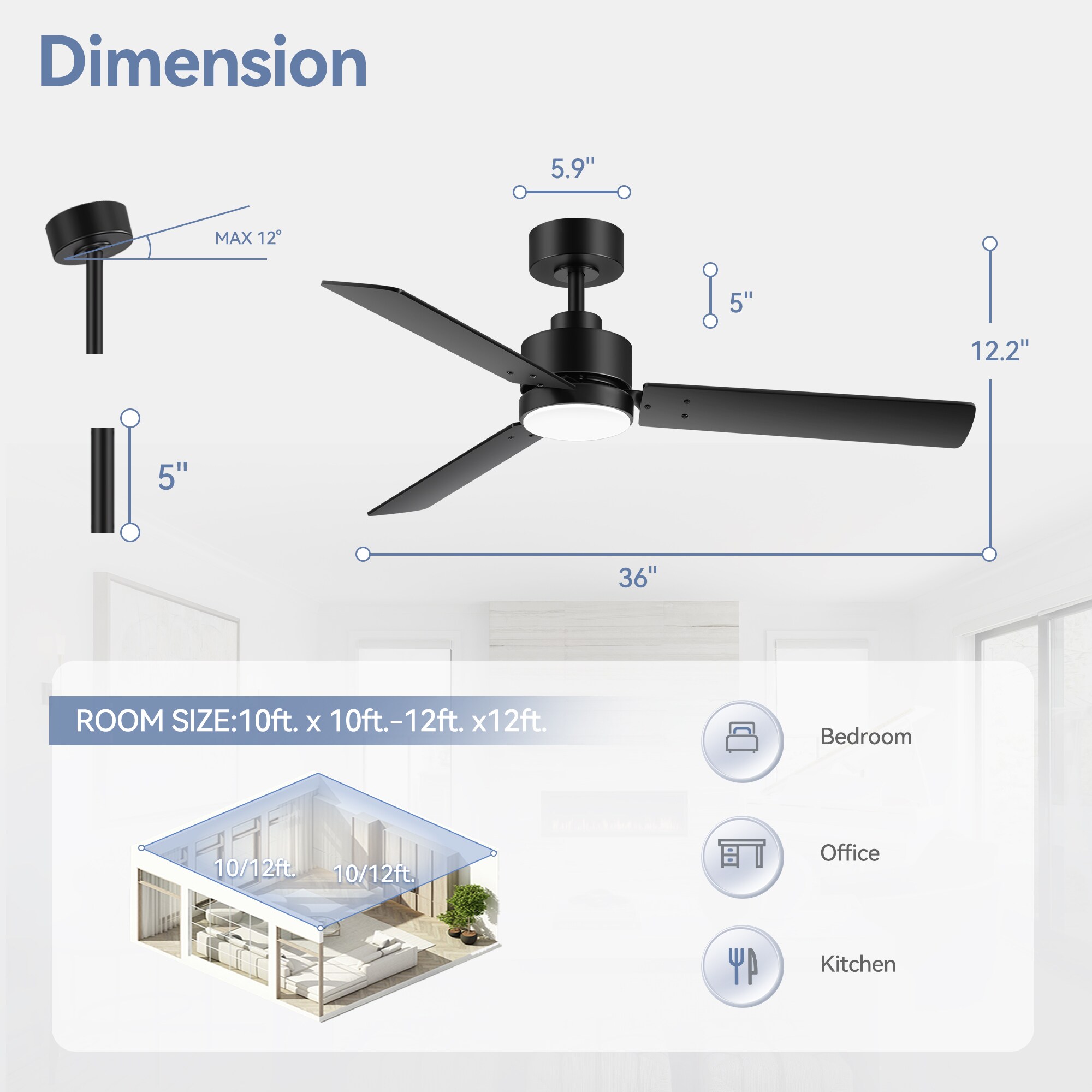 Breezary 30041-BK Ceiling-Fans - View #11