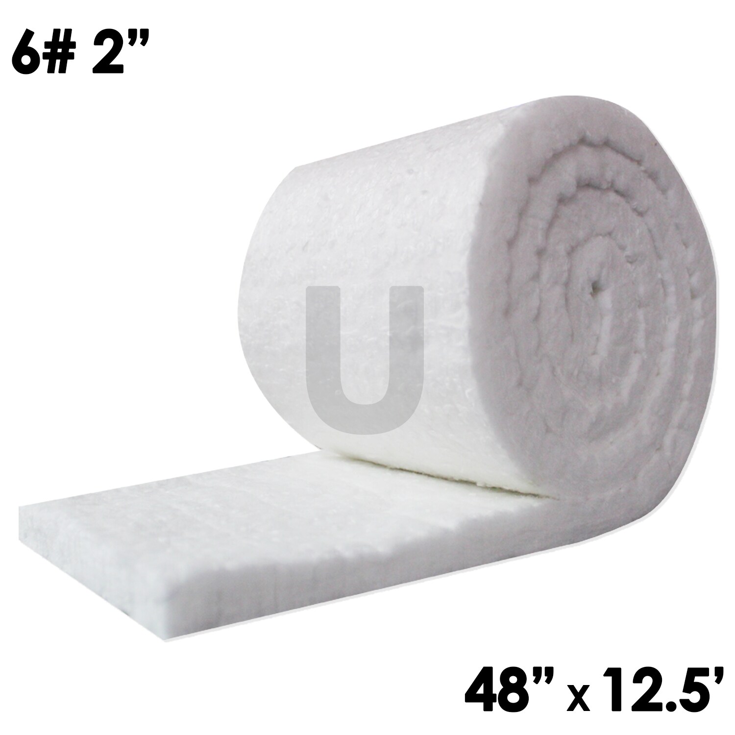 UniTherm CF8-2-48X125 Ceramic Fiber, 6lb, 2In, 48In x 12.5Ft