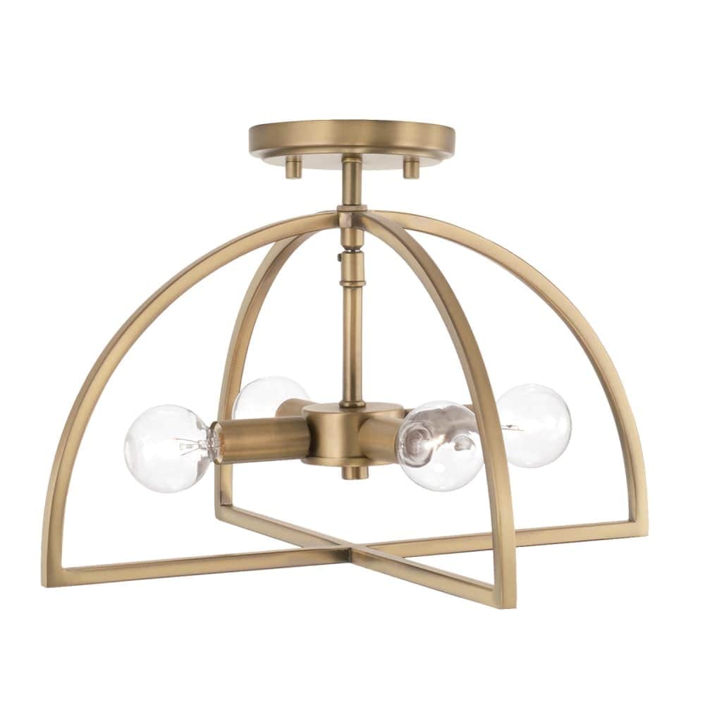  248841 Lawson 4 Light 15 Inch Wide SemiFlush Ceiling Fixture