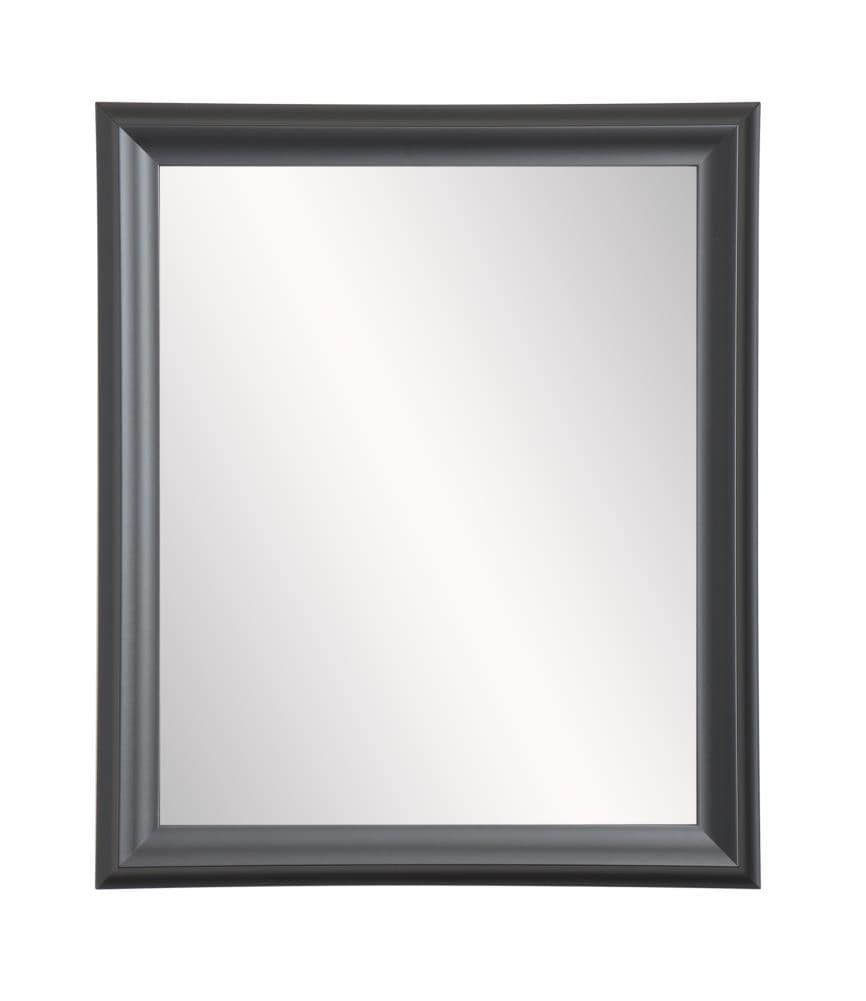 BrandtWorks BM093L3 31-in W x 54.0-in H Rectangle Matte Black Framed Wall Mirror