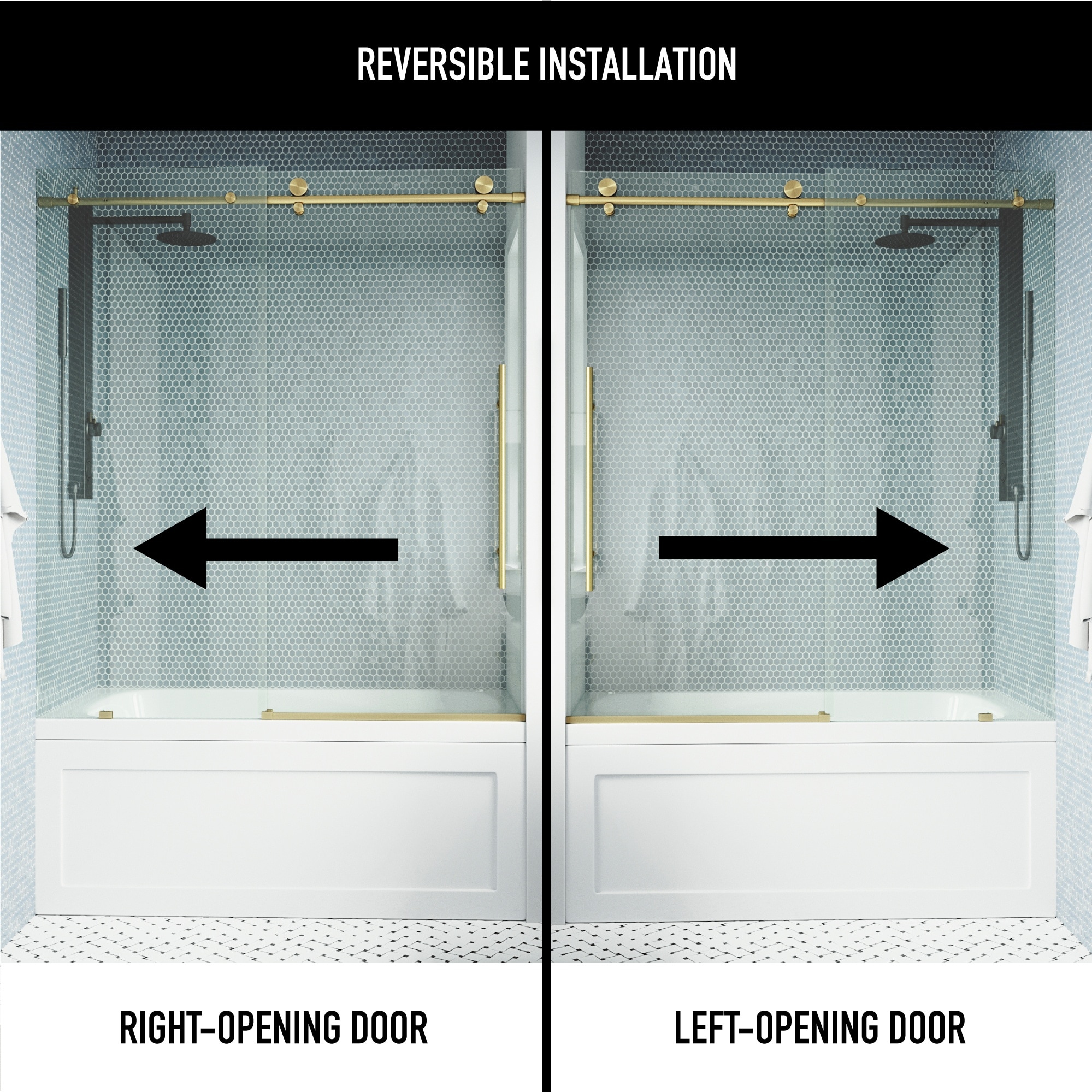 VIGO VG6021MGCL6066 Bathtub-Doors - Thumbnail View #4