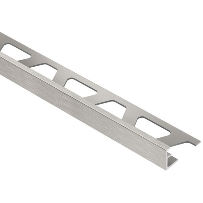 Schluter Systems Jolly 0.5-in W x 98.5-in L Brushed Nickel Aluminum Tile Edge Trim Schluter Systems Jolly 0.5-in W x 98.5-in L Brushed Nickel Aluminum Tile Edge Trim