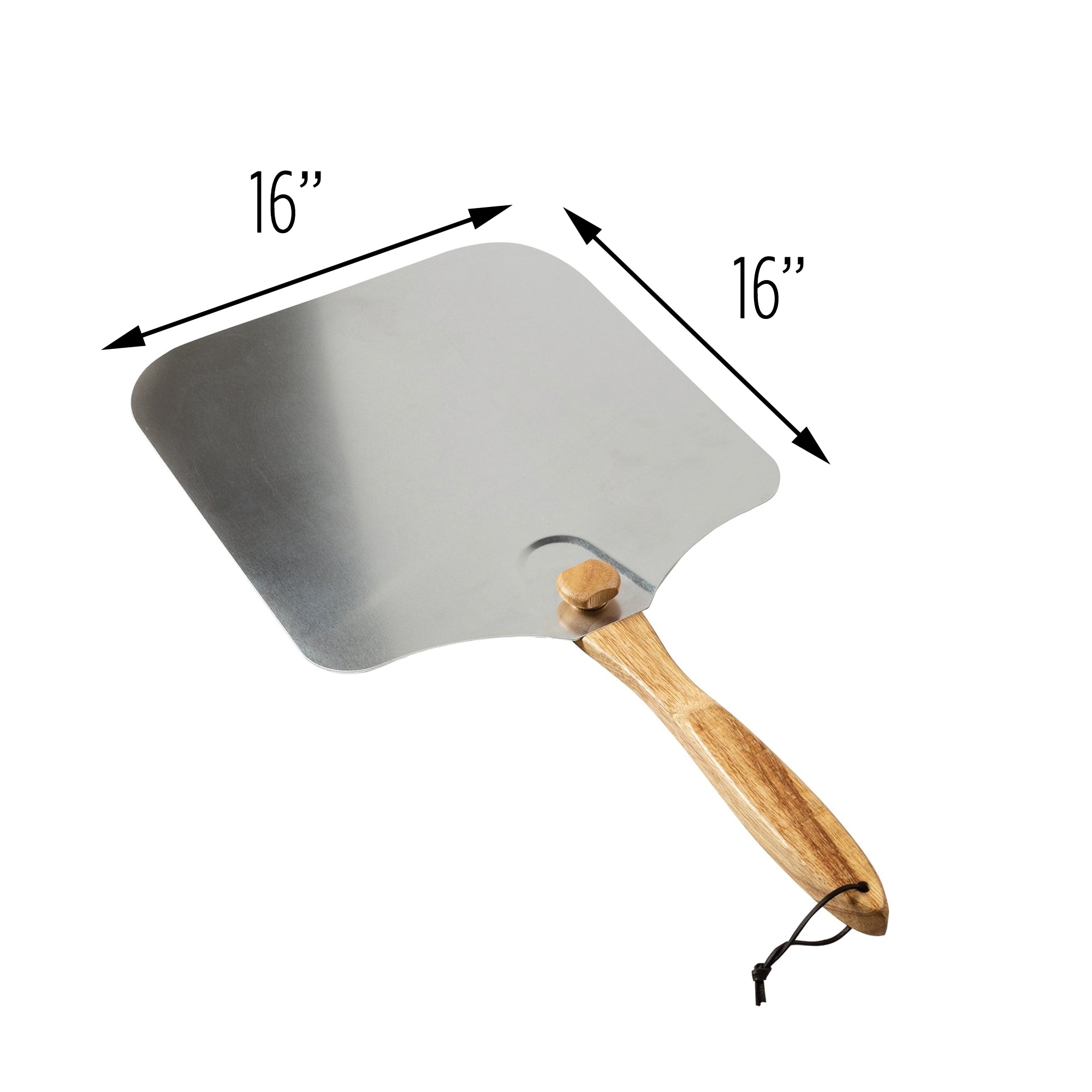 Old Stone Aluminum Pizza Peel with Foldable Wooden Handle